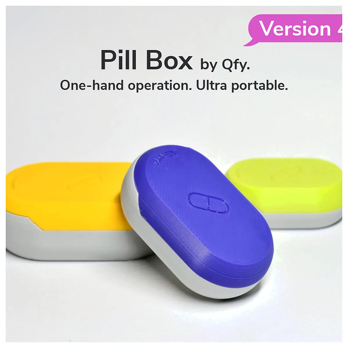 Pill Organizer Sliding Lid Automatic Dispenser Daily Medication Smart Box Multi Pill Storage