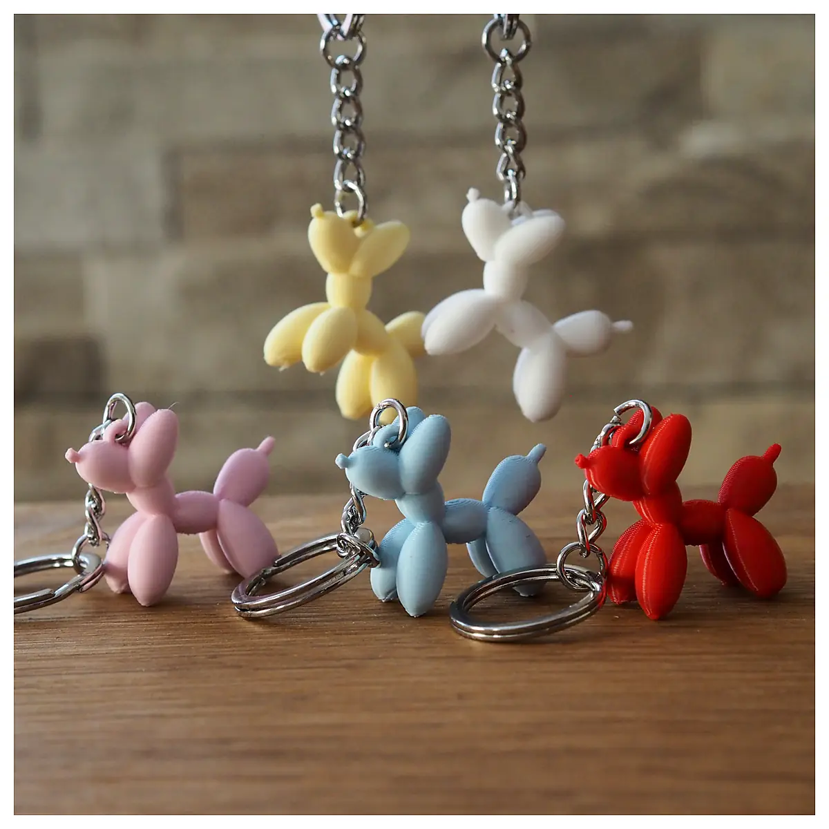 Balloon Dog Keychain Pet Memorial Cute Decoration Gift Toy Accessories