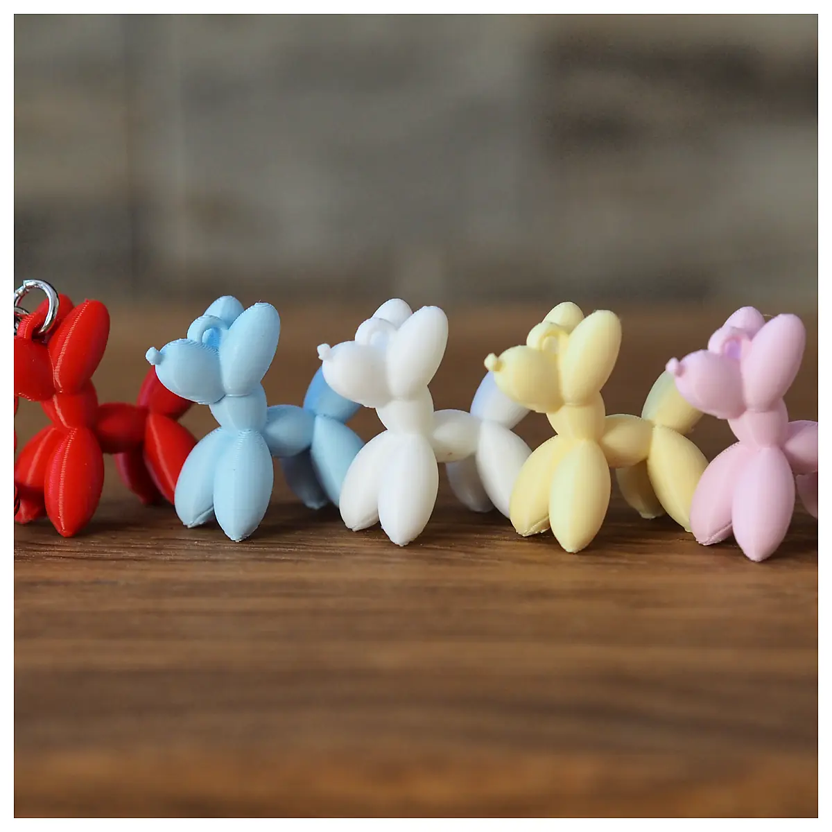 Balloon Dog Keychain Pet Memorial Cute Decoration Gift Toy Accessories