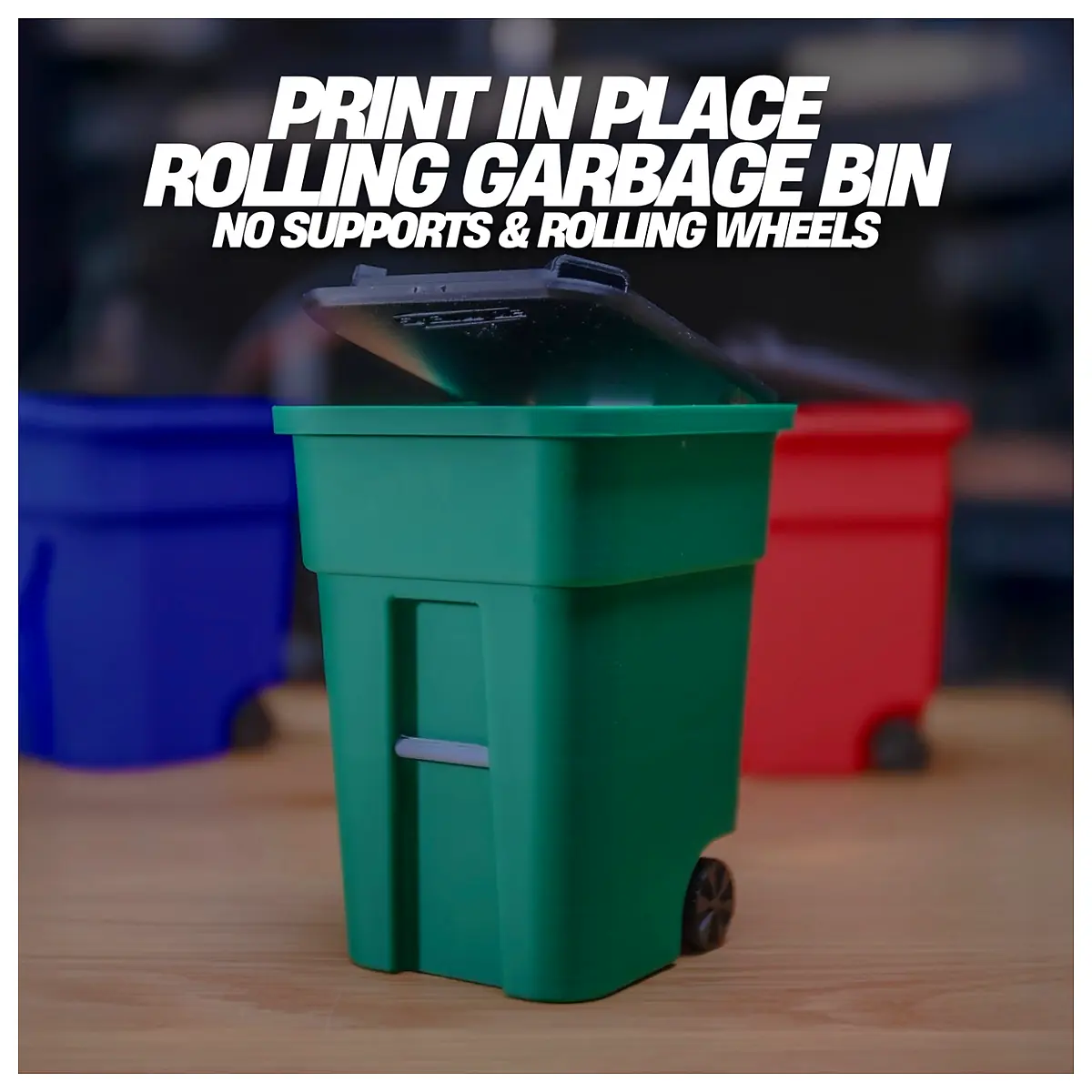 Mini Rolling Garbage Bin Custom Print Wastebasket Parts Repair Storage Solutions