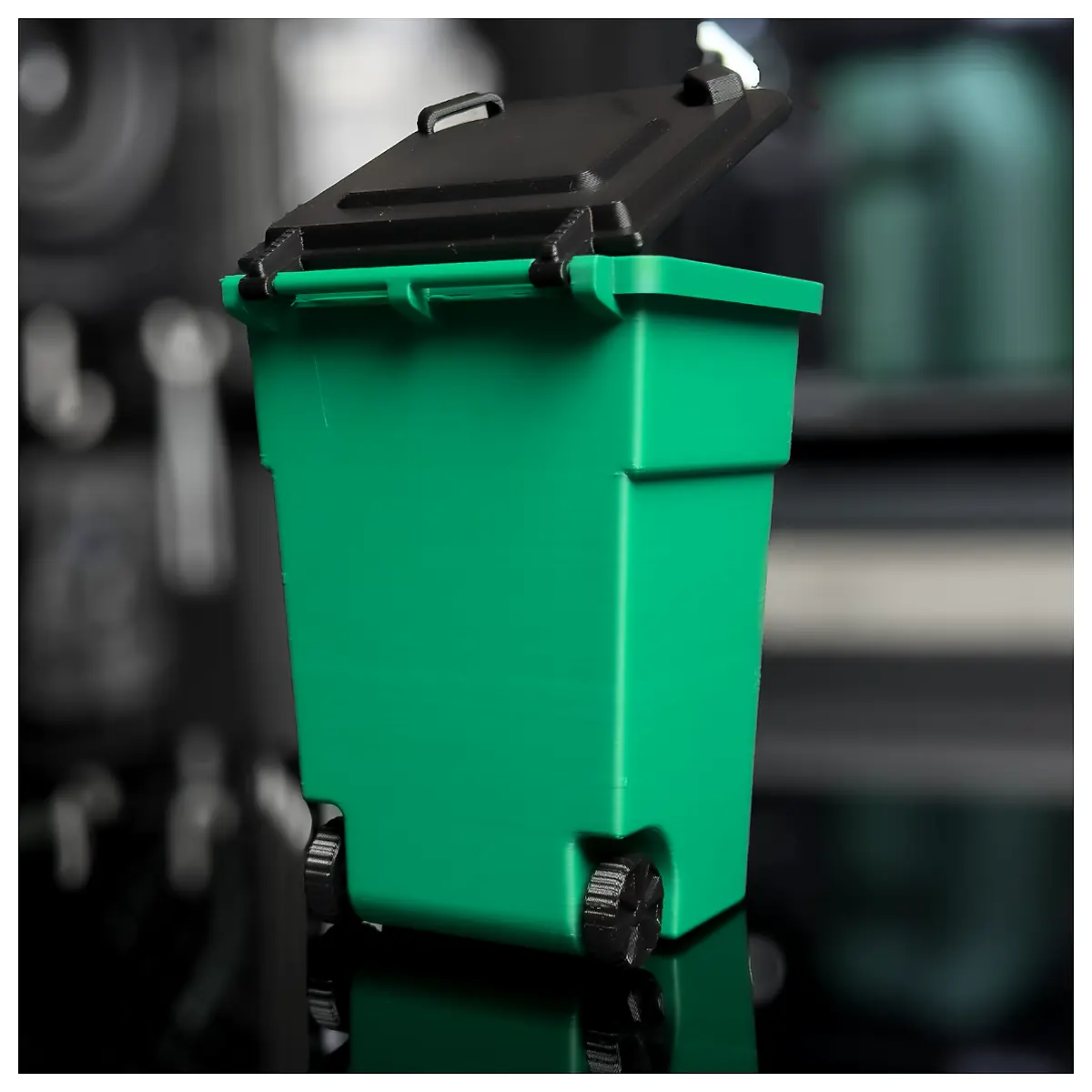 Mini Rolling Garbage Bin Custom Print Wastebasket Parts Repair Storage Solutions