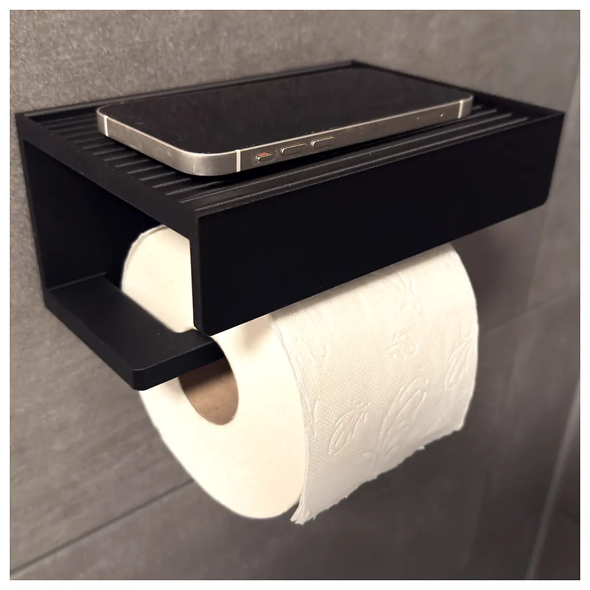 Toilet Paper Holder Wall Mounted Bathroom Shelf Holder Accessory Holder Multi Functional Storage