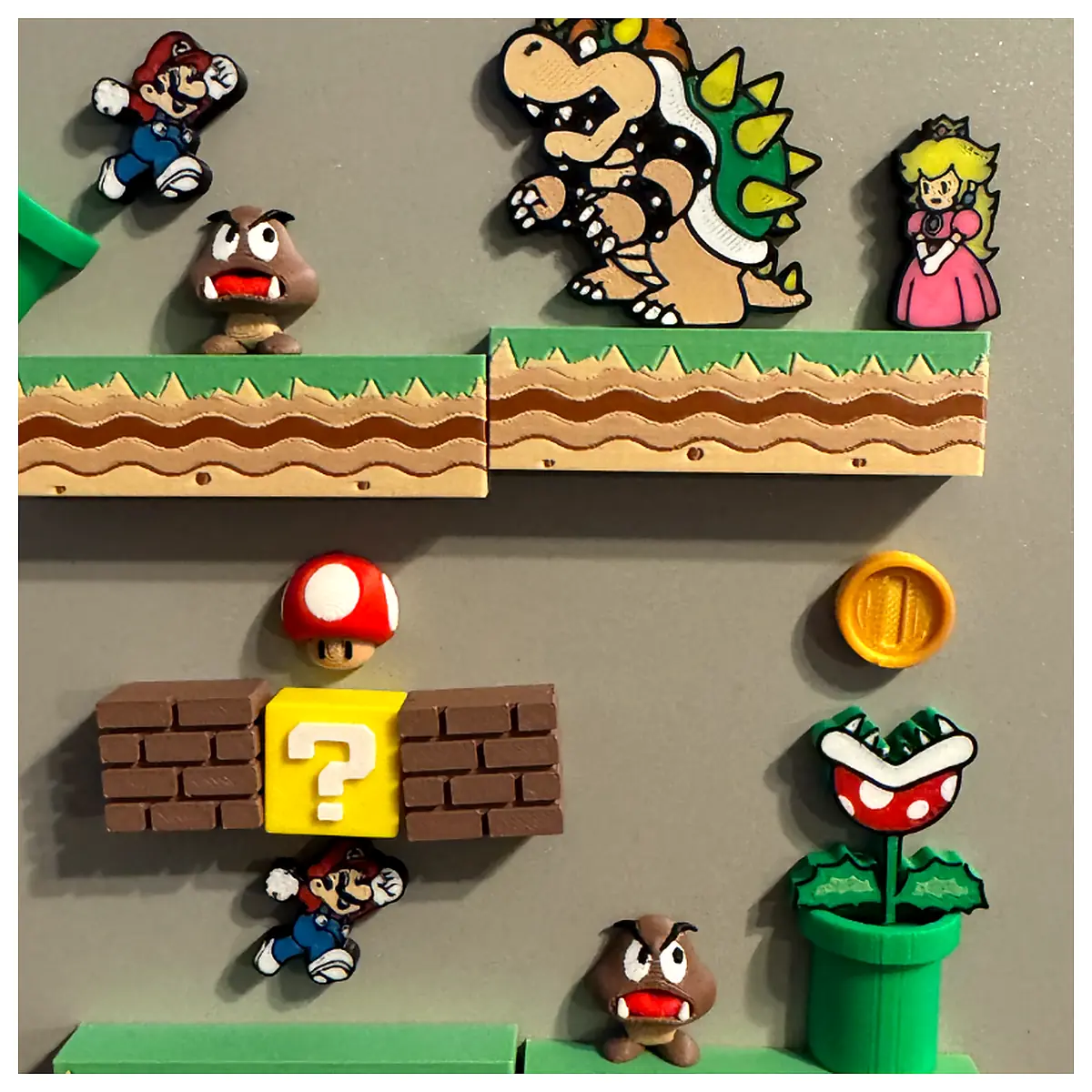 Piranha Plant Magnet Game Decoration Collectible Figure Accessory Magnetic Toy Parts