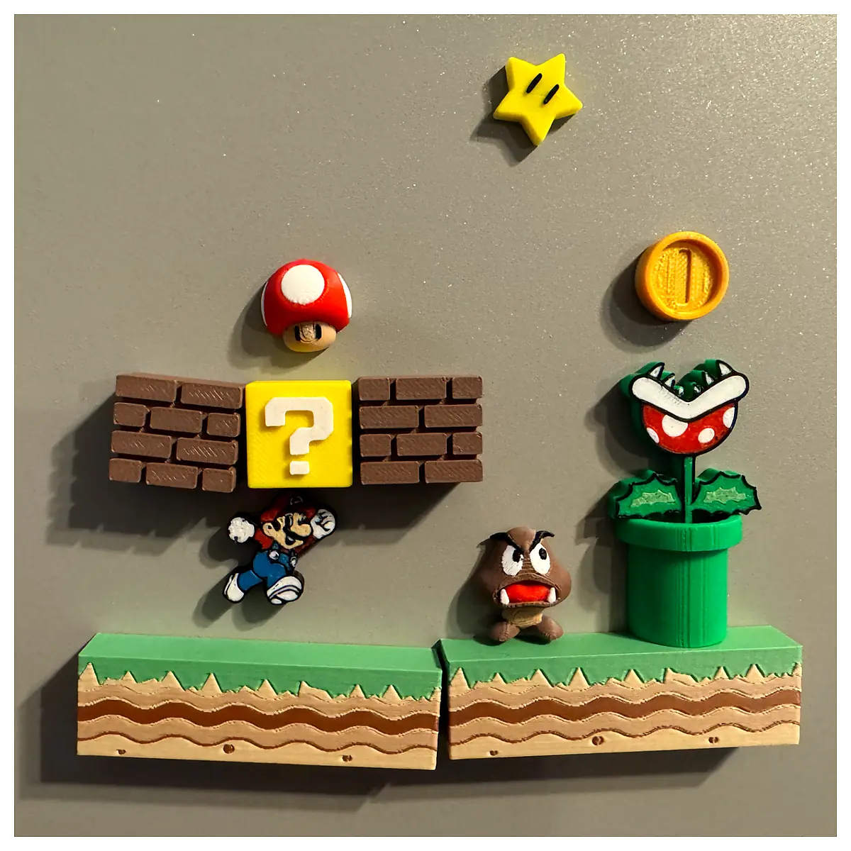 Piranha Plant Magnet Game Decoration Collectible Figure Accessory Magnetic Toy Parts