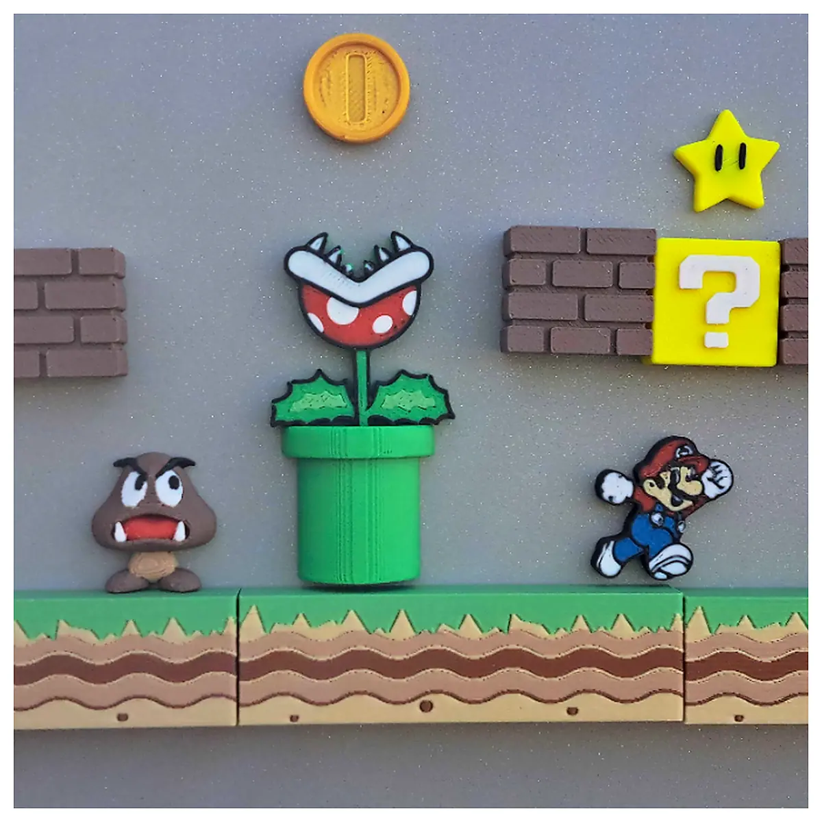 Piranha Plant Magnet Game Decoration Collectible Figure Accessory Magnetic Toy Parts