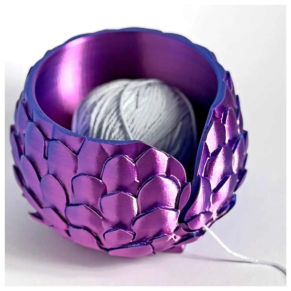 Dragon Scale Yarn Bowl Creative Home Decor Knitting Bowl Fiber Holder Yarn Ball Storage Universal Knitting Accessories