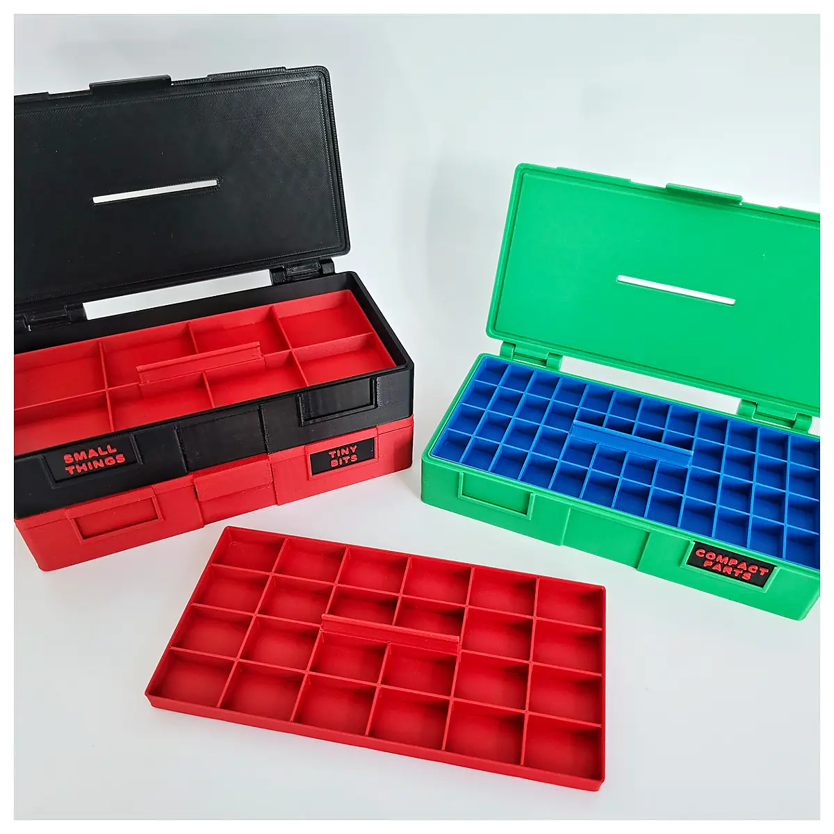 Small Parts Organizer Case Gridfinity Compatible Modular Grid System Assembly Tools Storage Case Parts Box