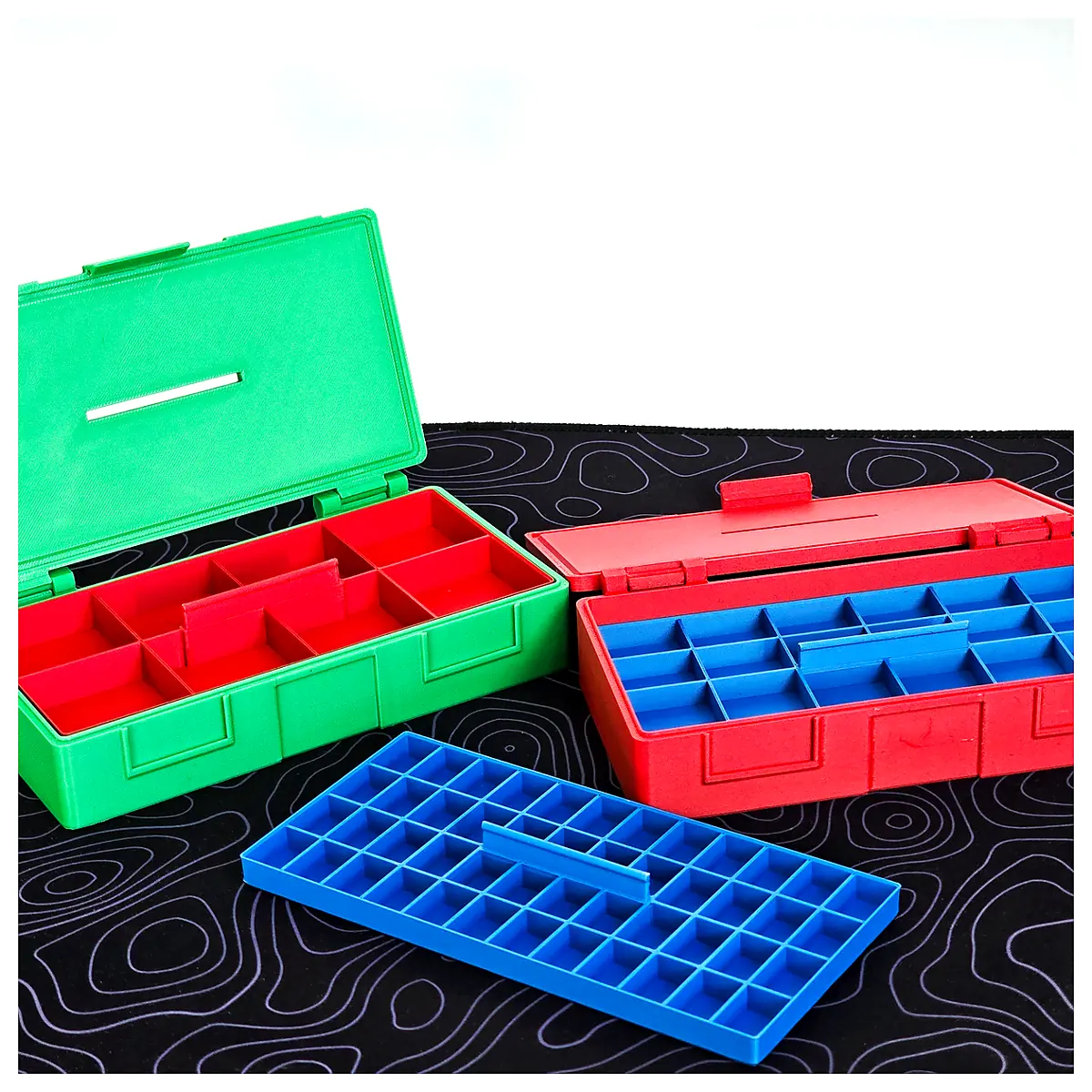 Small Parts Organizer Case Gridfinity Compatible Modular Grid System Assembly Tools Storage Case Parts Box