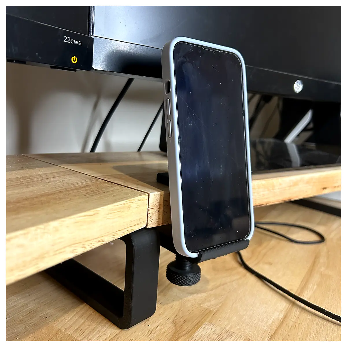 Monitor Riser Phone Mount Adjustable Holder Stand Support Stability Phone Desk Mount Accessories