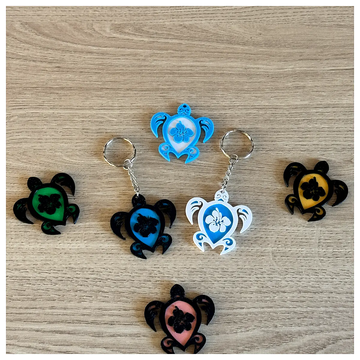 Sea Turtle Keychain Ocean Animal Charm Marine Decor Turtle Gift Protection Jewelry Sea Lover Keepsake