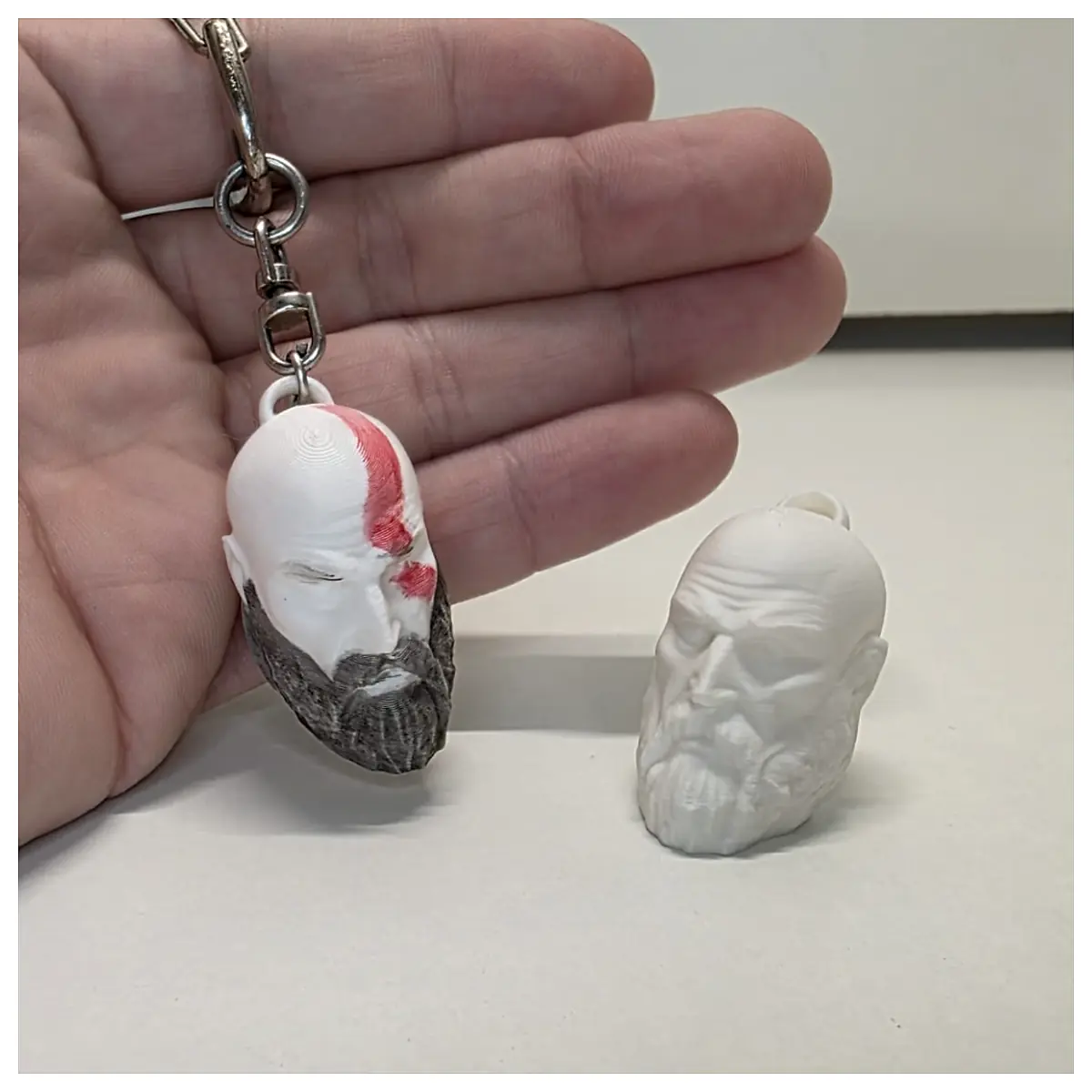 Kratos Keychain God of War Figure Accessory Collectible Fan Gift Keyring