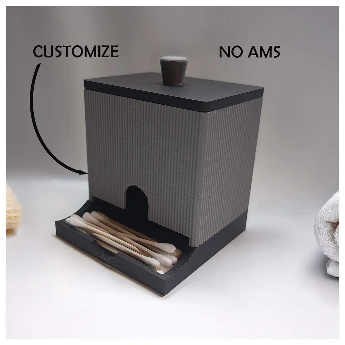 Q Tip Holder Dispenser Automatic Dispenser Desk Organizer Hygiene Personal Care Multi Purpose Storage Solutions