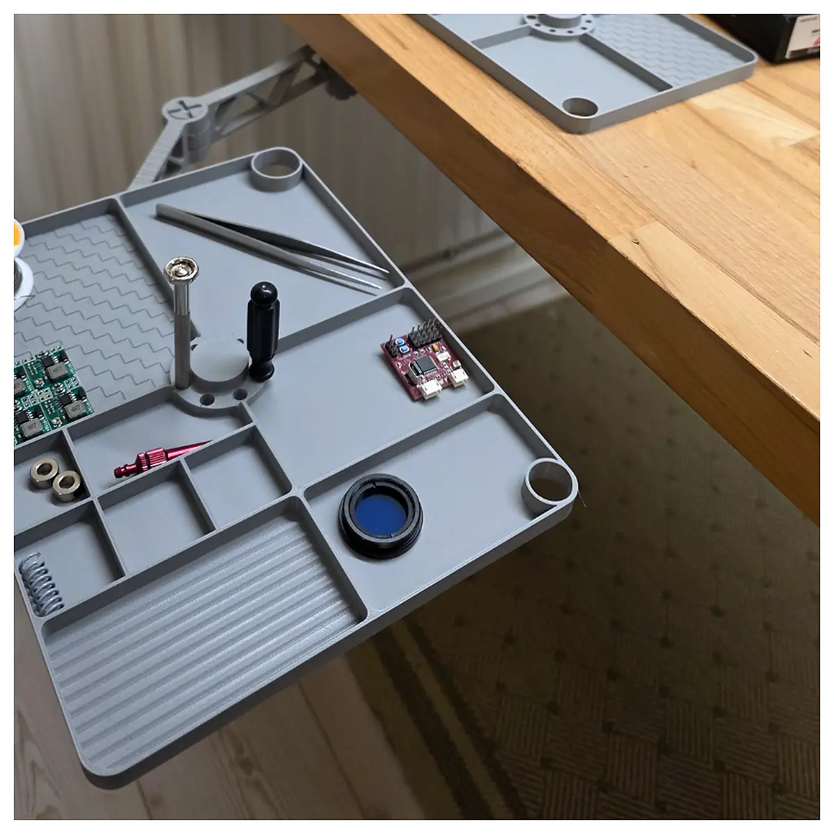Adjustable Tech Tray Parts Repair Tool Kit Component Replacement Universal Tool Storage