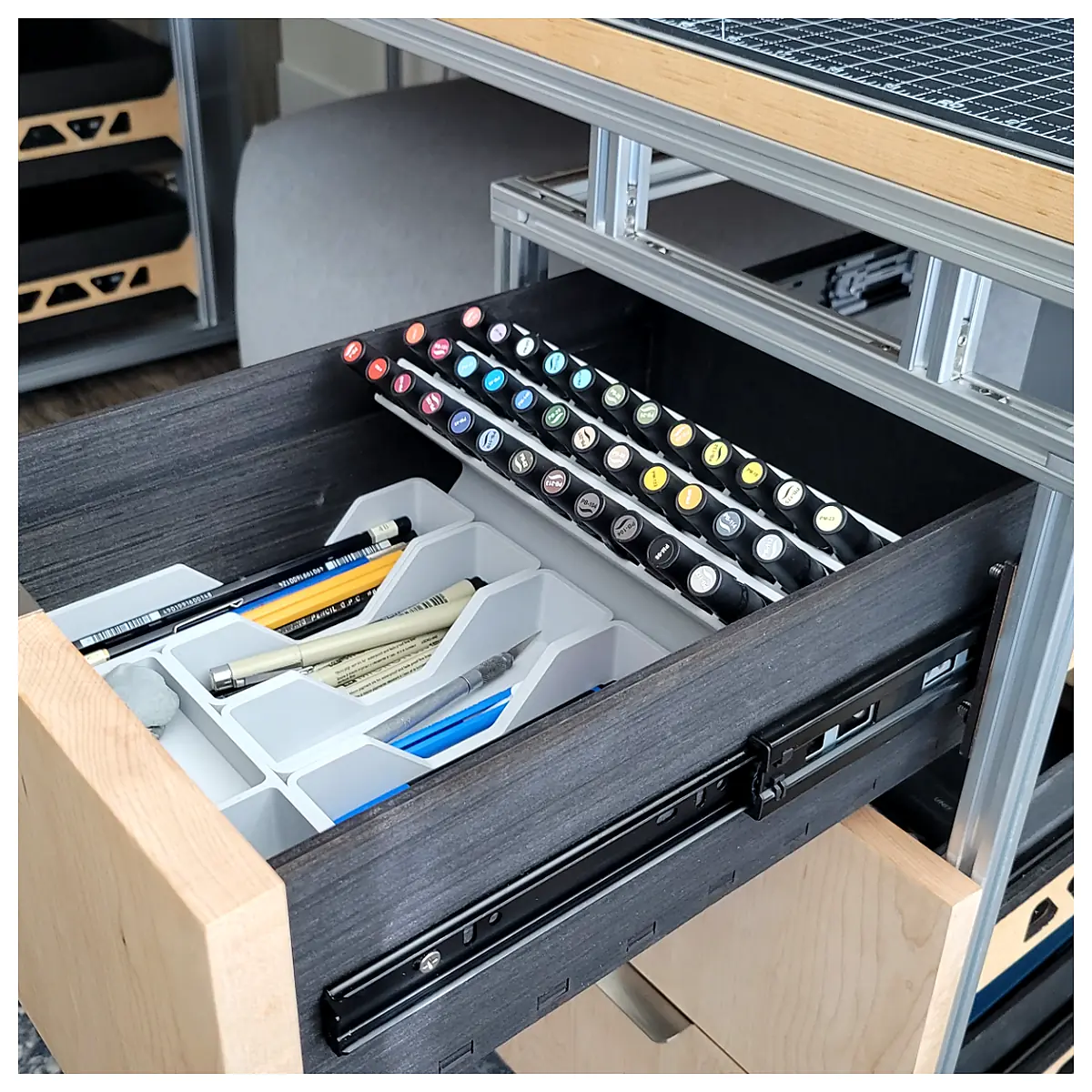 Tray Bins Storage Solutions Organizing Containers Parts Repair Stackable Universal Shelf System