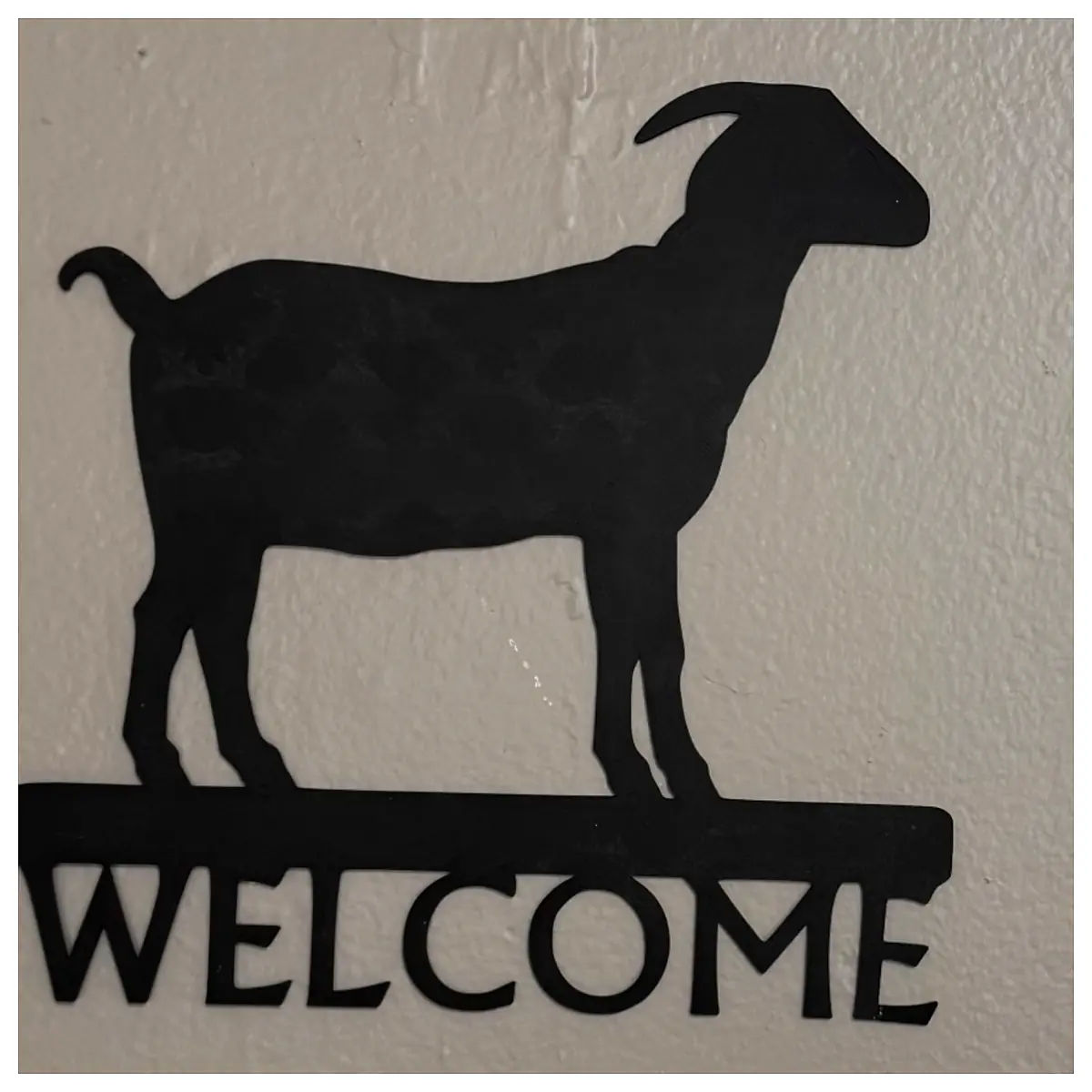 Goat Welcome Wall Art Decorative Wall Hanging Decor Farmhouse Wall Art Animal Wall Decor Rustic Wall Art