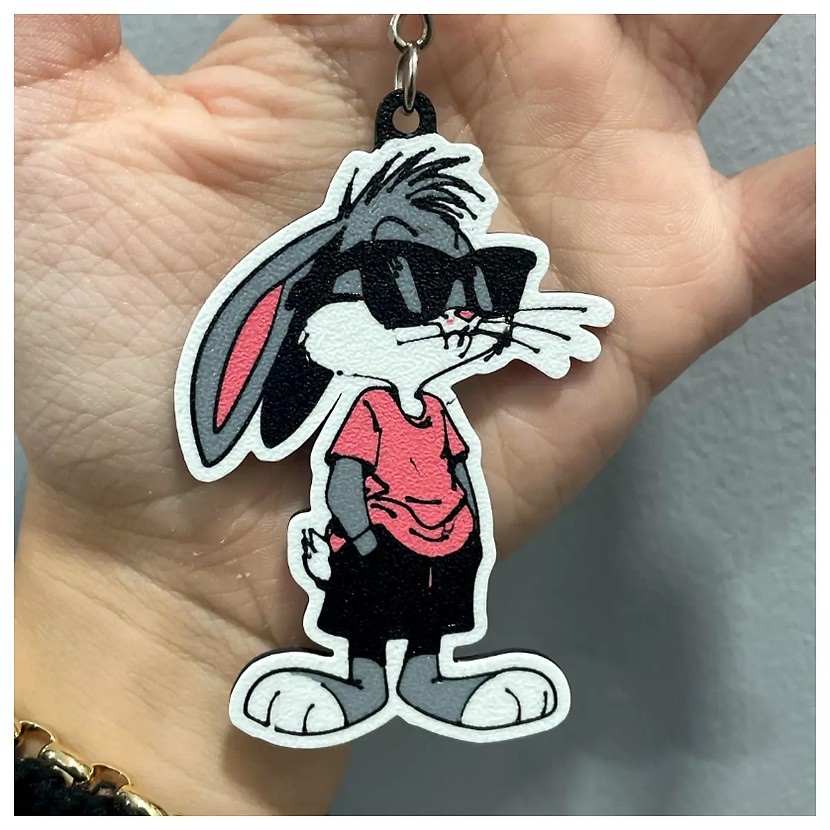 Bugs Bunny Keychain Collectible Figure Plushie Rabbit Toy Parts Repair Accessories
