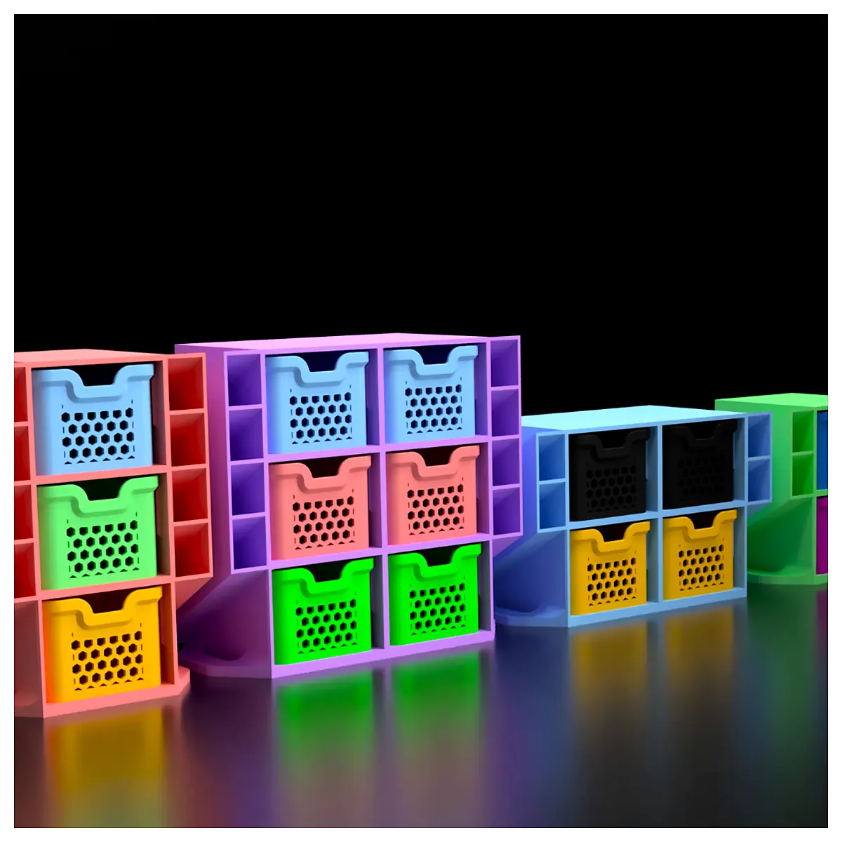 Stacking Desk Organizer Baskets Mini Baskets Storage Solutions Multi Tiered Organizer Desk Supplies