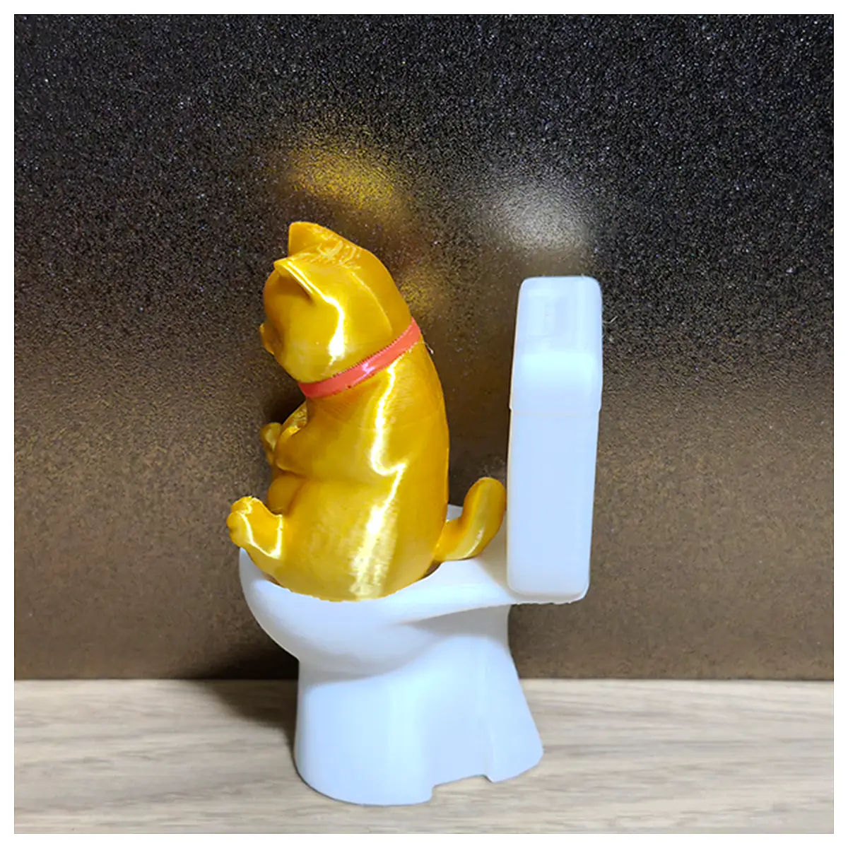 Cat on Toilet Toy Cat Play Accessories Cat Training Cat Puzzle Toy Cat Interactive Game