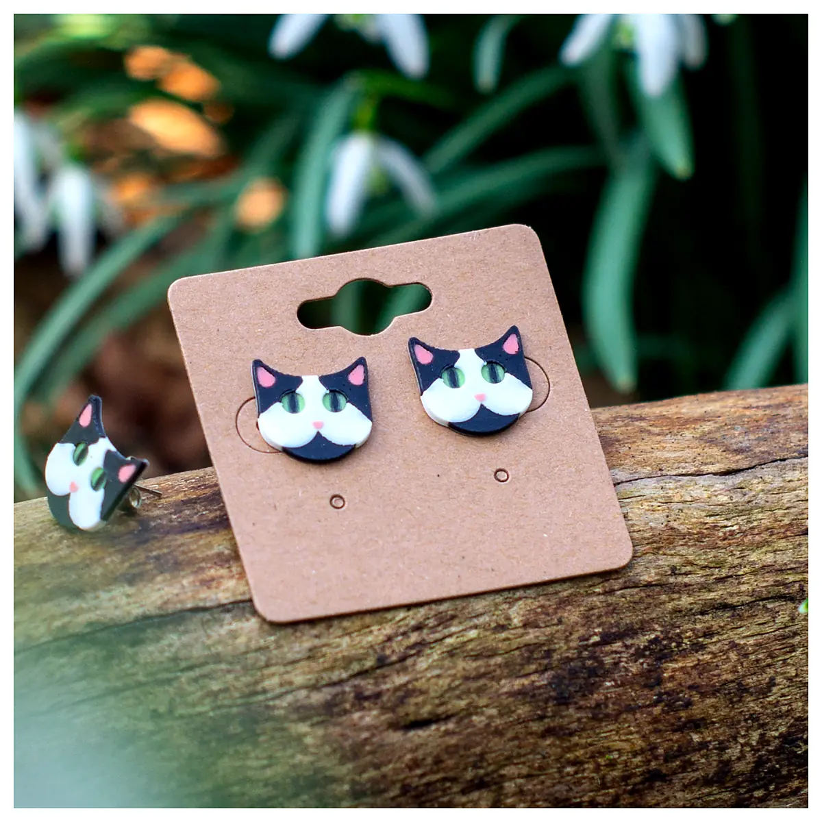 Cat Stud Earrings Chunky Feline Ear Jewelry Cat Ear Decorations Pet Accessories Wholesale