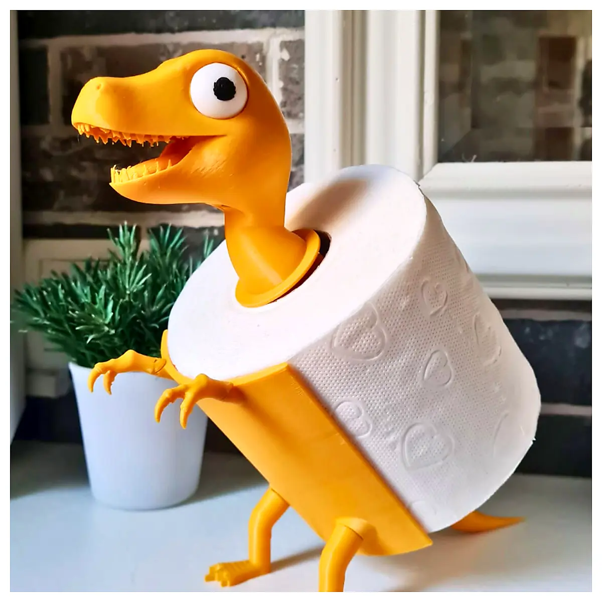 Dino Toilet Paper Holder Bathroom Decor Toilet Paper Holder Creative Furniture Easy Installation Multi Function Toilet Accessories