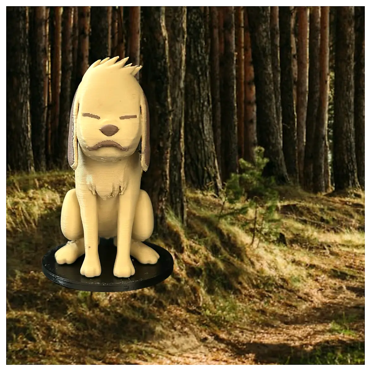Kibas Akamaru Puppy Toy Dog Figure Realistic Cute Pet Accessories Plush Collectible Companion Figure Pet Supplies
