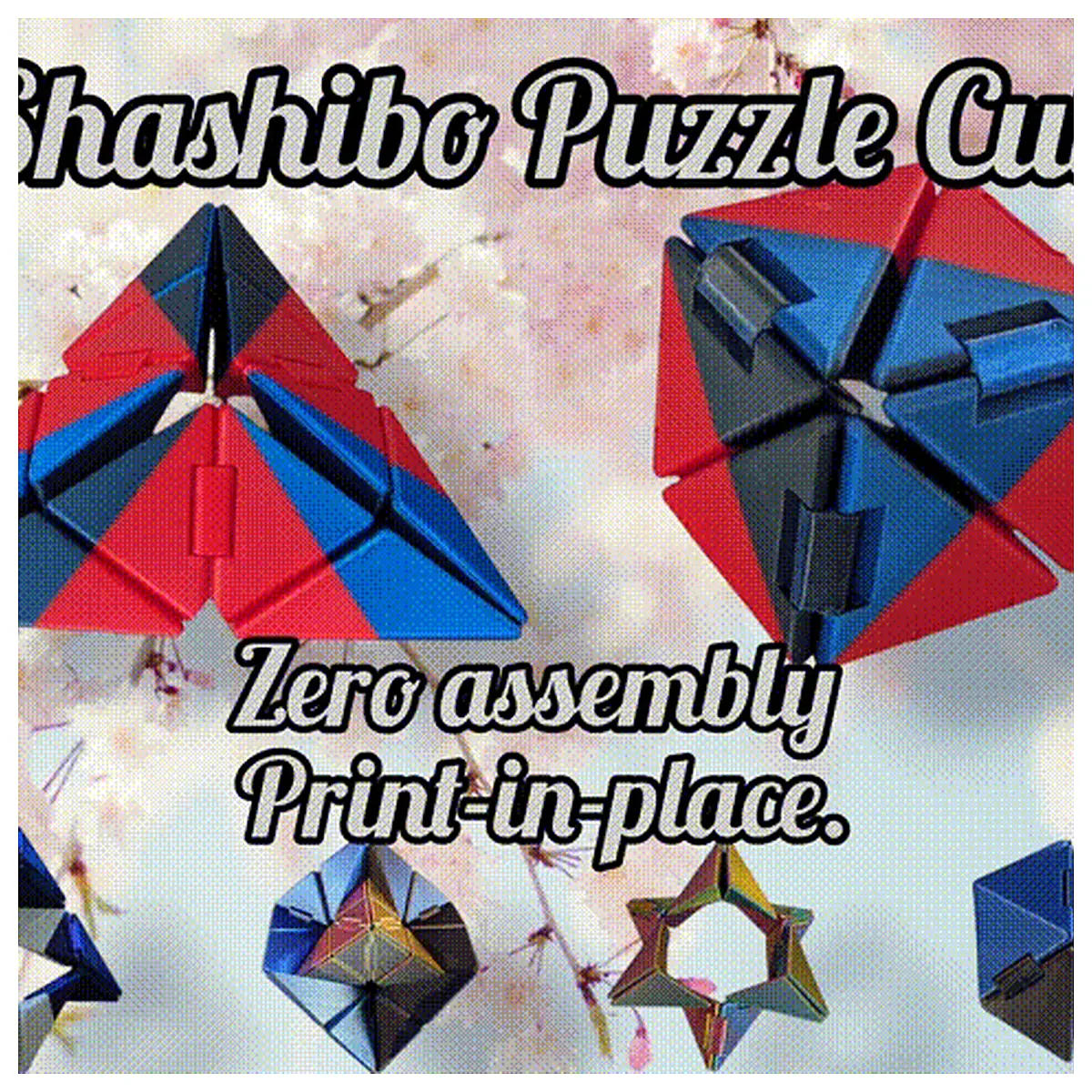 Origami Cube Zero 38g Transforming Puzzle Assembly Needed Brain Teaser Gift