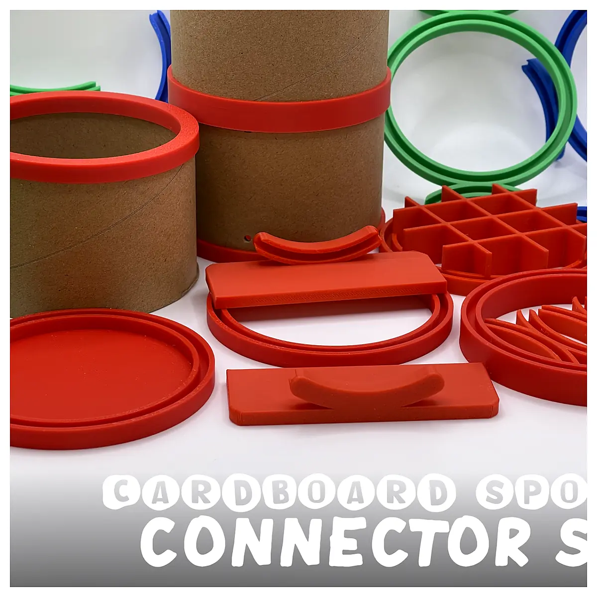 Cardboard Spool Connector Set Roll Connectors Wrap Accessories Spool Fixators Packaging Accessories Roll Connectors Durable Reliable
