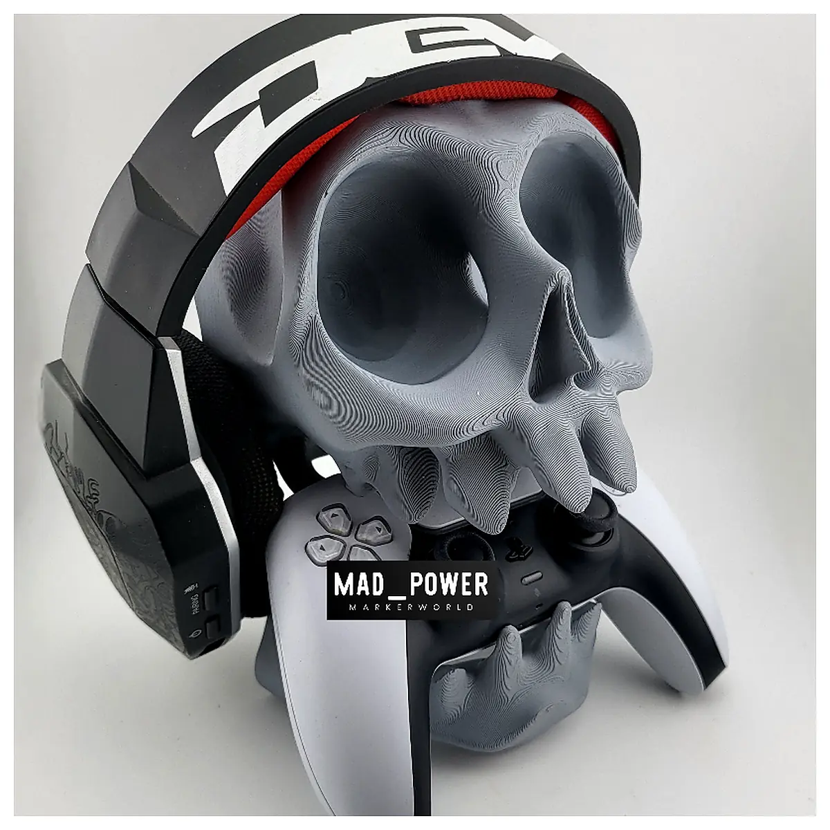 PS5 PS4 Headphone Controller Wall Desk Skull Stand Audio Control Compatible Gaming Accessories