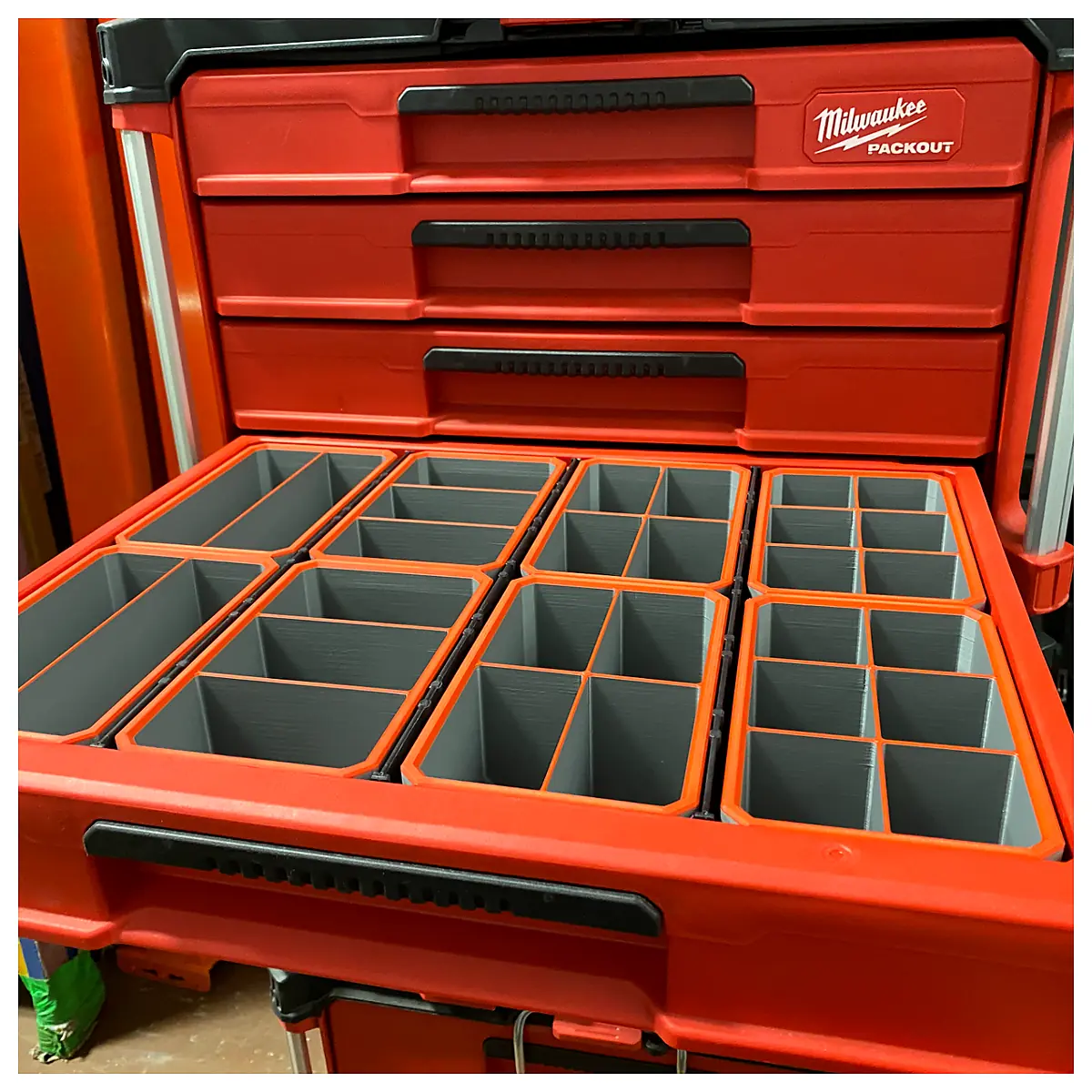 Milwaukee Packout 4 Drawer Rolling Storage Bin Mobile Tool Carrier Organizer