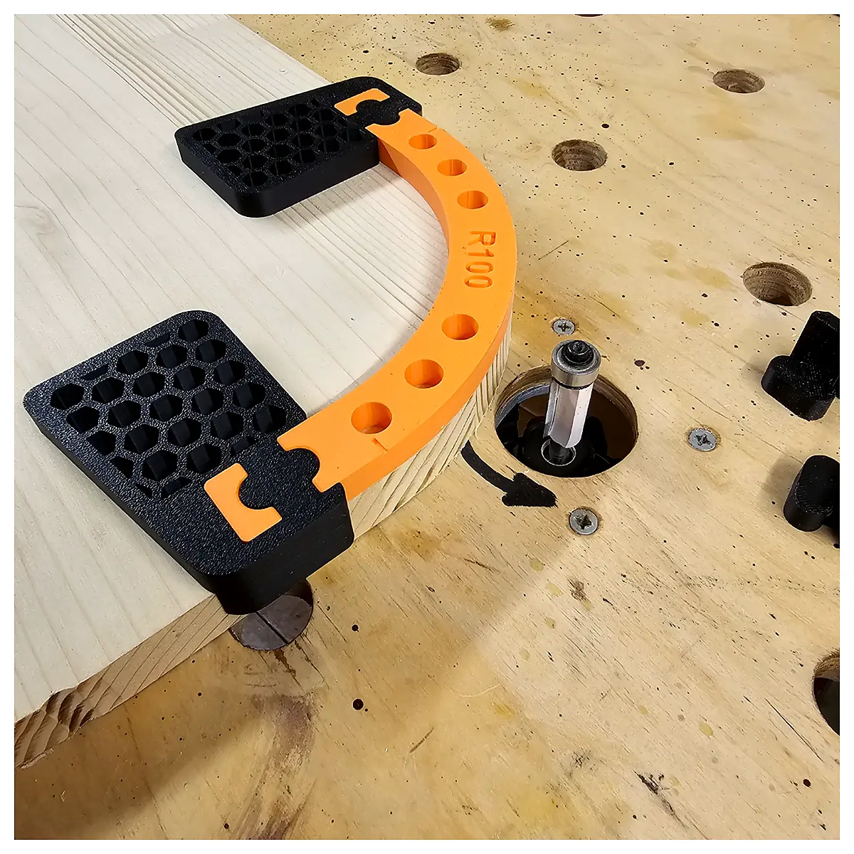 Router Radius Jig Large Cutting Guide Precision Edge Shaping Corner Templates