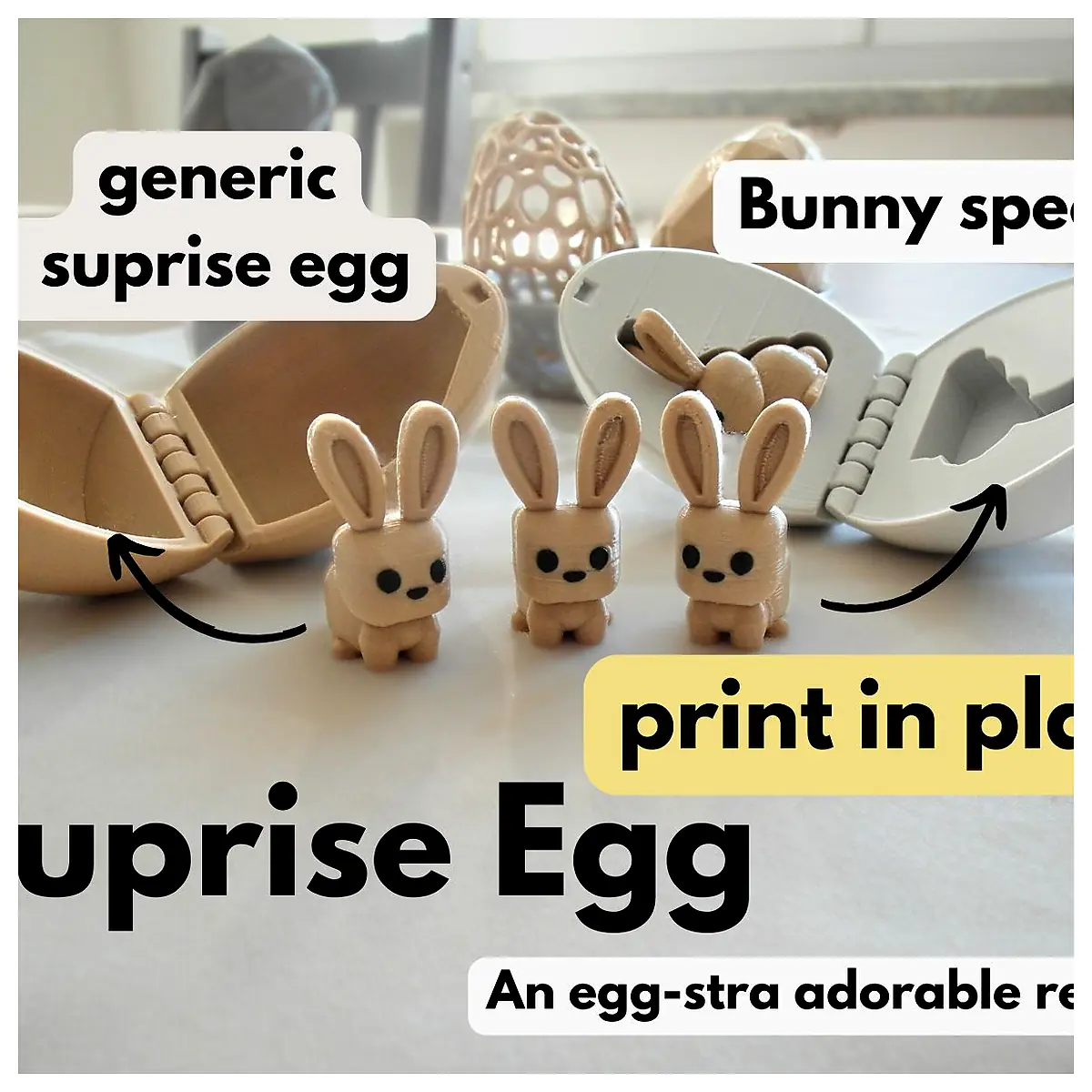 Surprise Egg Toy Rabbit Easter Gift Plush Toy Kids Party Decoration Puzzle Toys