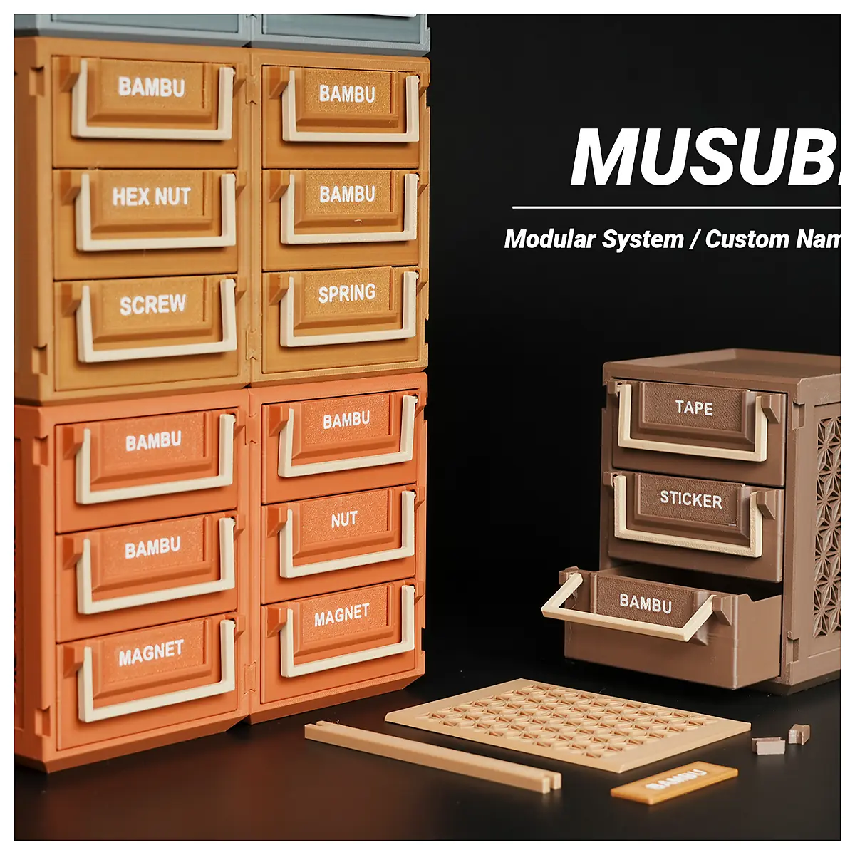 Modular Storage Drawer System Stackable Units Organize Shelving Storage Solutions Parts Storage