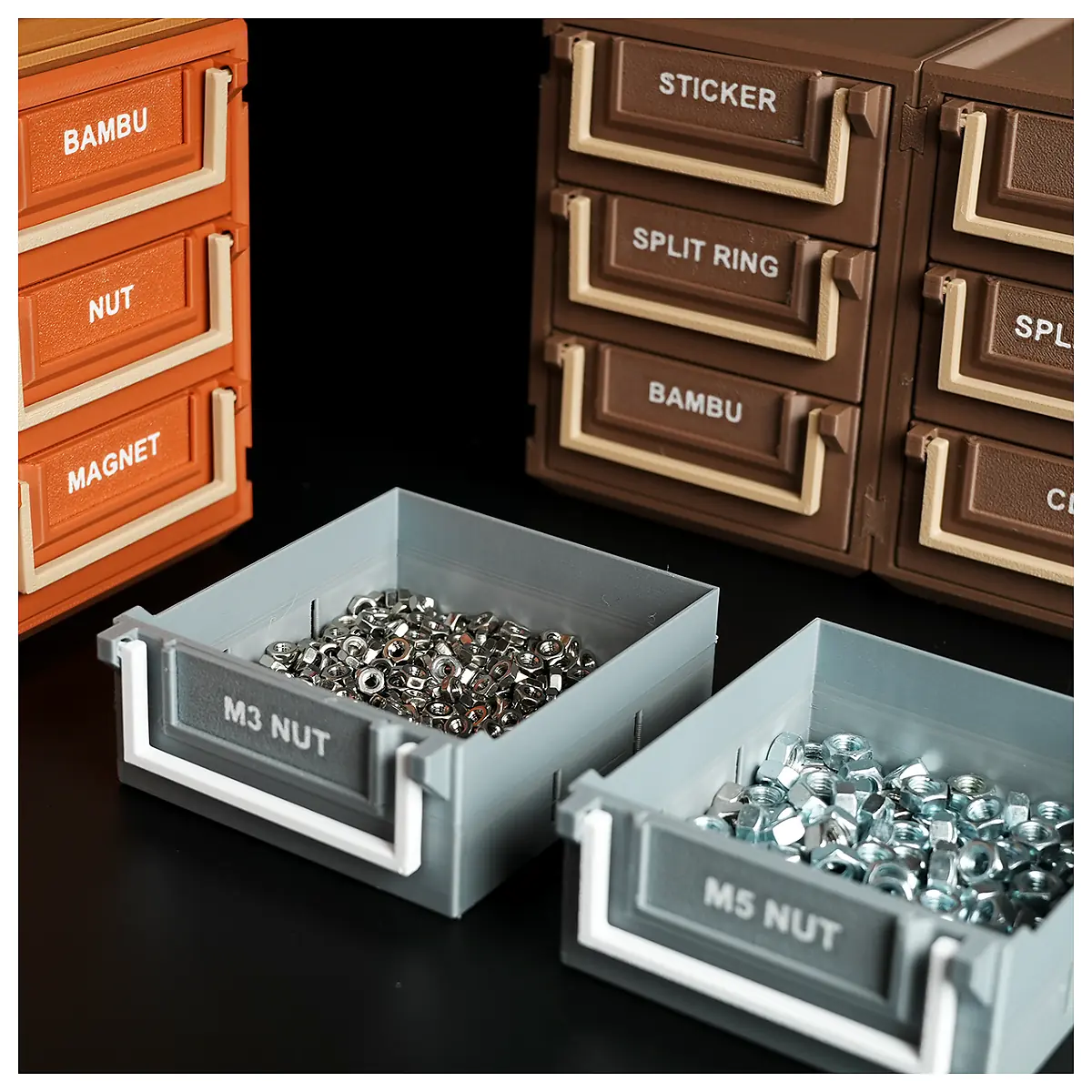 Modular Storage Drawer System Stackable Units Organize Shelving Storage Solutions Parts Storage