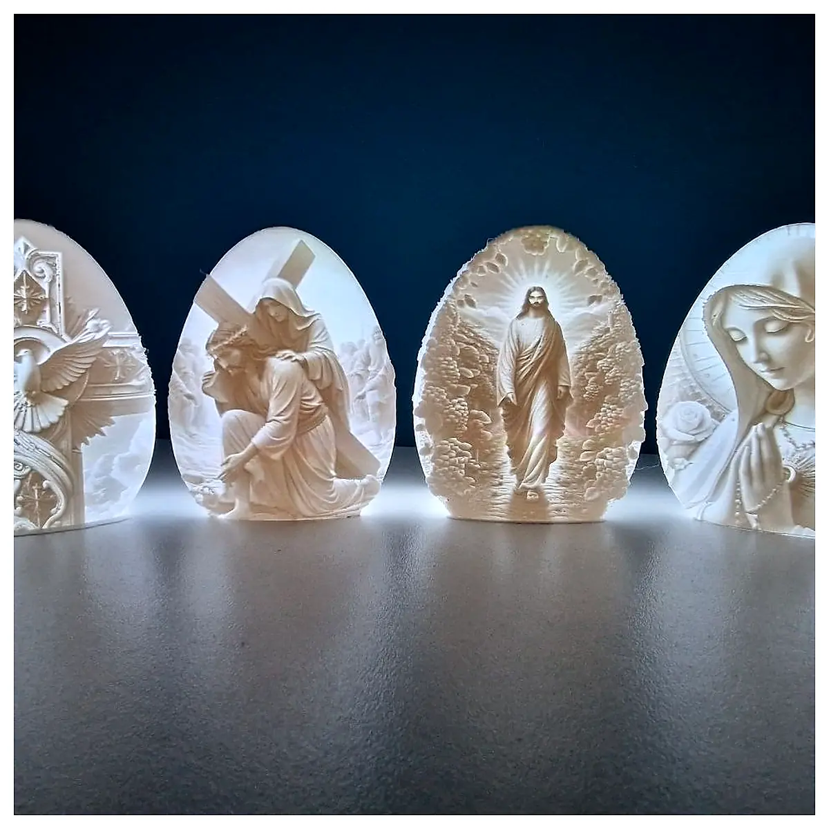 Religious Easter Eggs Collectibles Religious Art Easter Decorations Memorial Gifts Festival Keepsakes