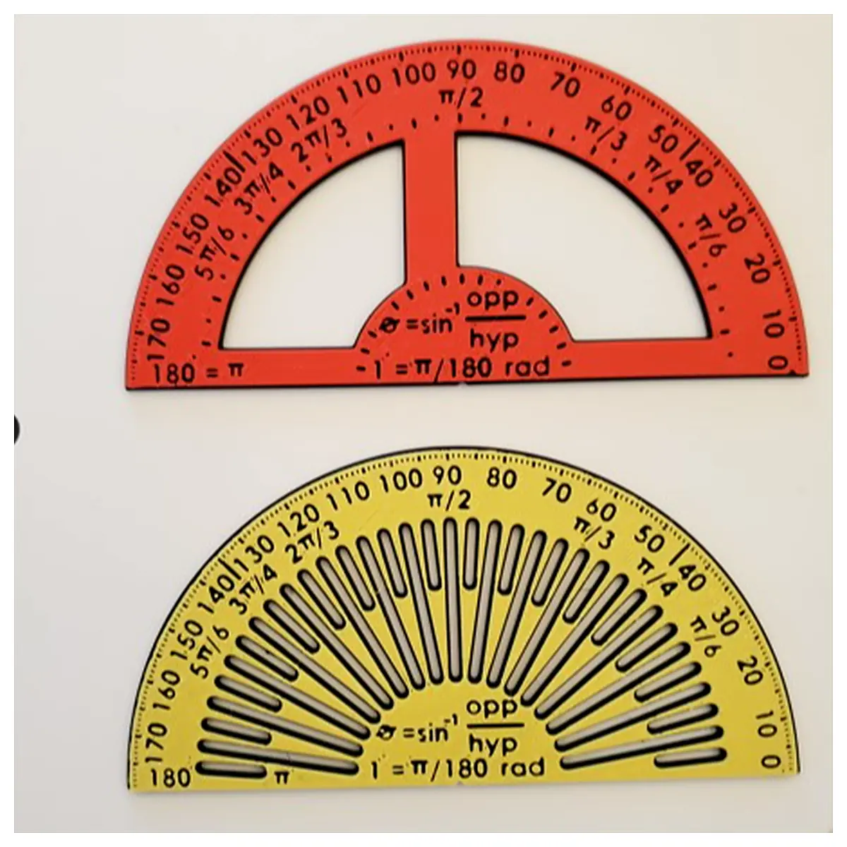 Protractor Engineering Students Radians Deg Angle Measuring Tool Geometry Education Experiment Parts