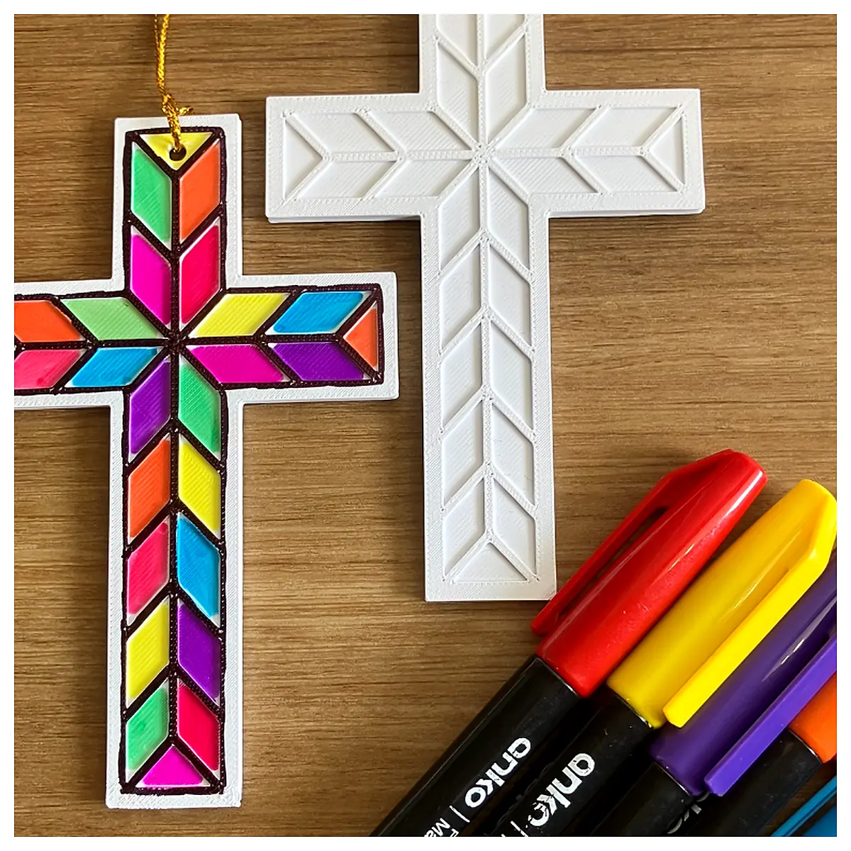 Geometric Cross Designs ing Book Fun Kids Drawing Educational Toys Puzzle Games ing Set