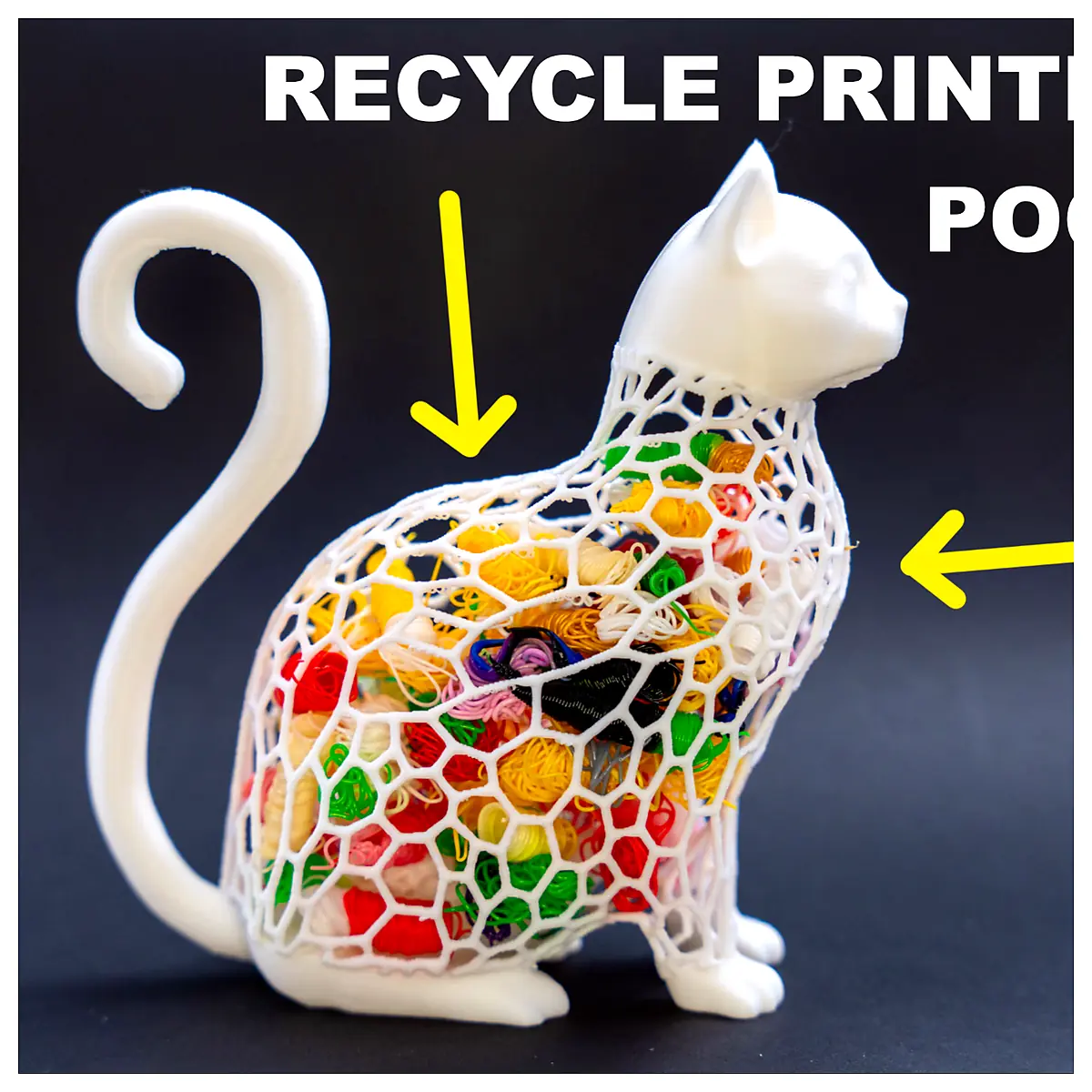 Cat Poop Recycling Art Decor Creative Home Decor Cat Waste Art DIY Decoration Gifts