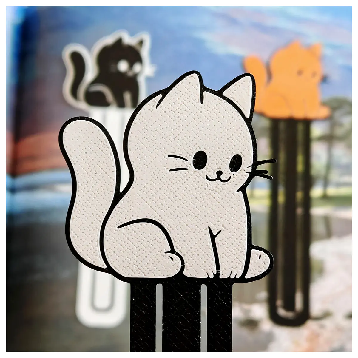 Cat Bookmark Cute Animal Decoration Gift Paper Book Protection Page Holder Accessory