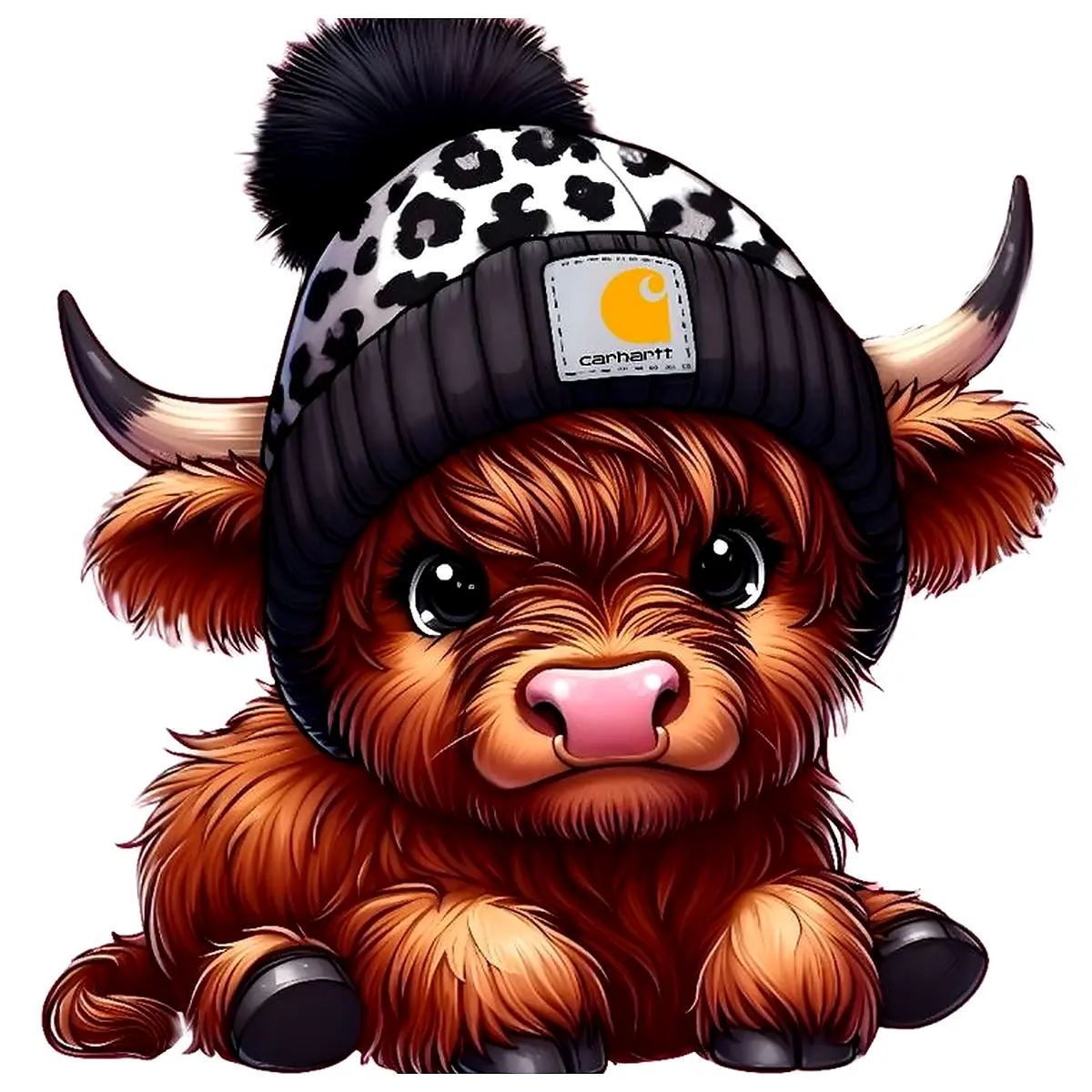 Carhartt Highland Cow Jacket Winter Warm Casual Men s Outerwear Outdoor Hiking Clothing Multi functional