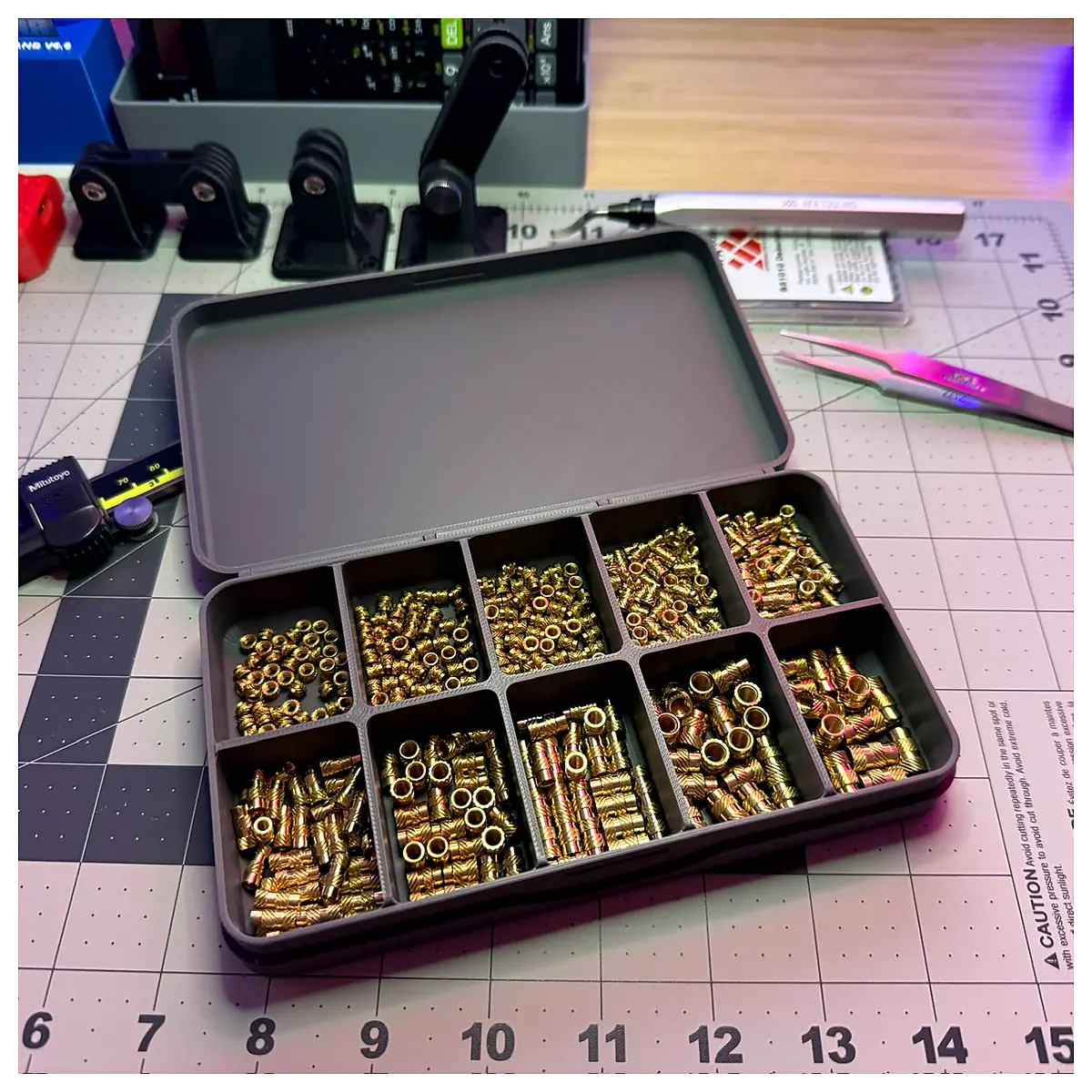 Hinged Box 10 Compartments Storage Box Organizer Parts Storage Shipping Packaging Supplies