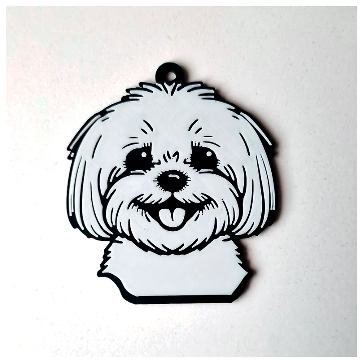 Small White Dog Charm Pet Keychain Cute Dog Gift Dog Accessory Wholesale