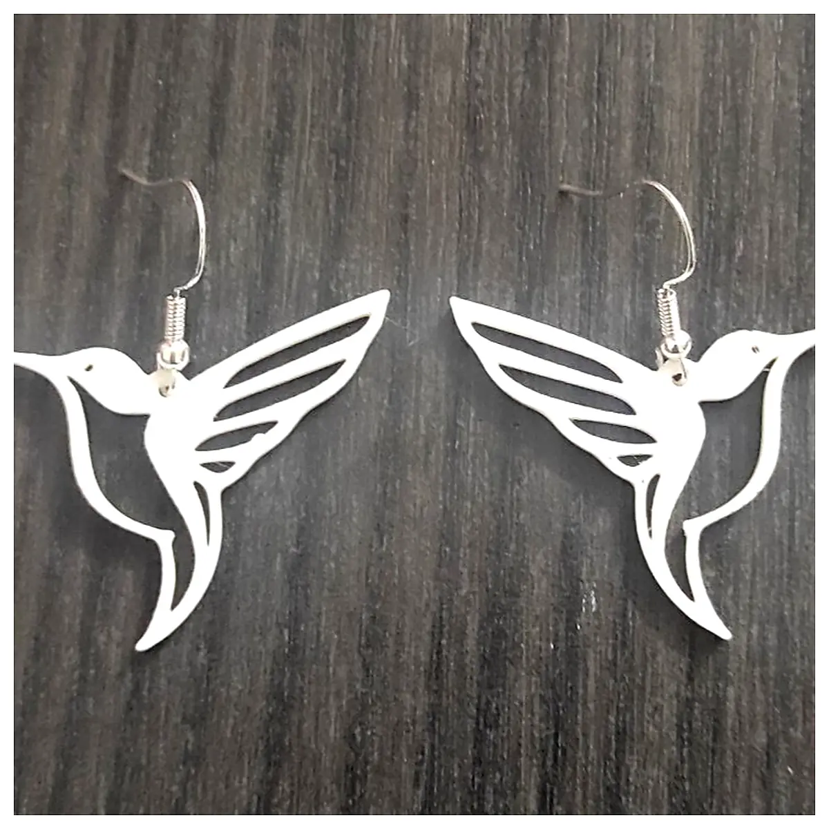 Hummingbird Earrings Delicate Feather Earrings Bird Jewelry Accent Dangle Earrings Small Gifts