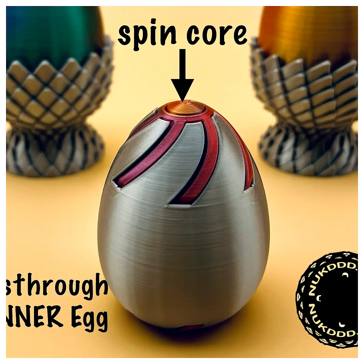 Spinner Egg Print Universal Parts Repair Replacement Decoration