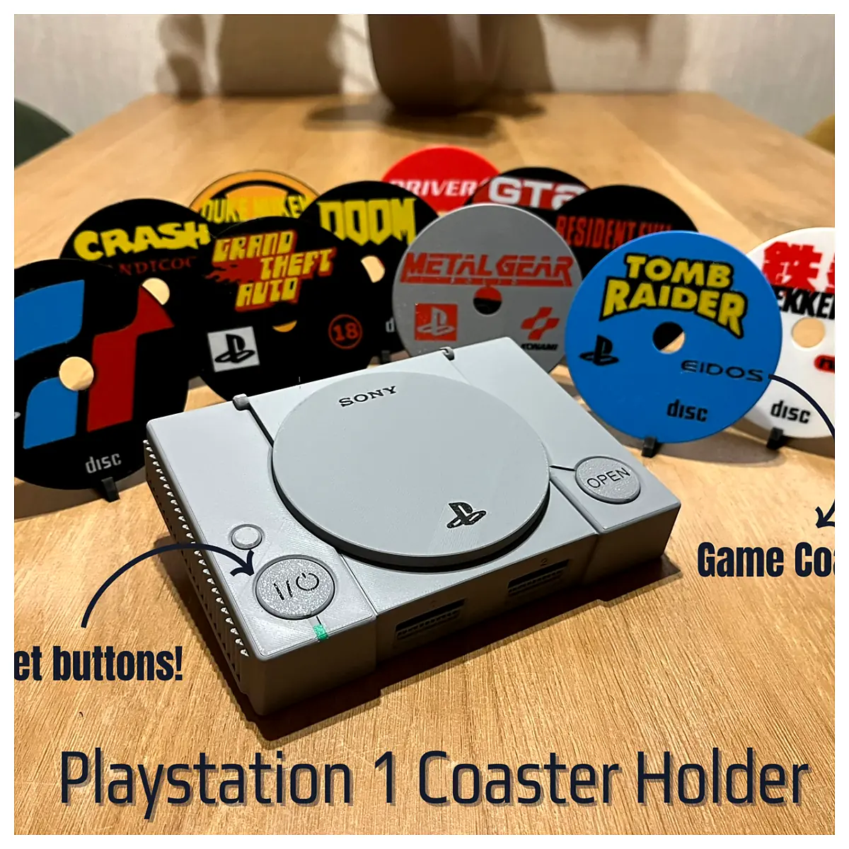 PS1 Console Accessories Game Coasters Repair Parts Console Parts Gaming Collectibles Universal Fit