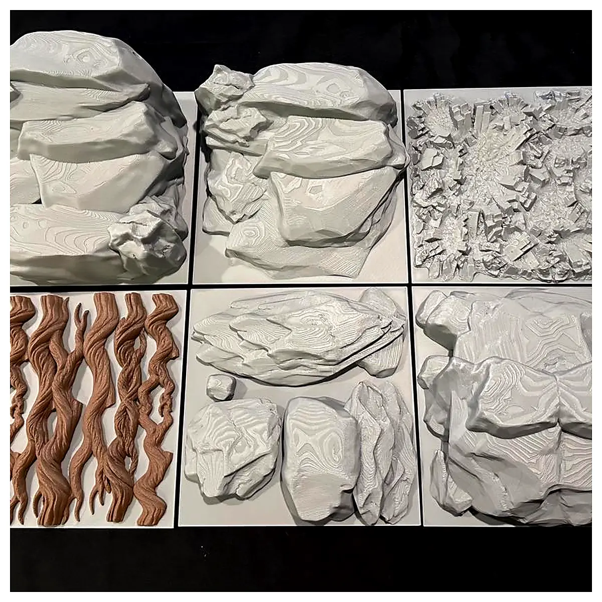 Small Scale Rock Crawler Terrain Tiles Set Universal Modular Desktop Game Landscape Building Blocks