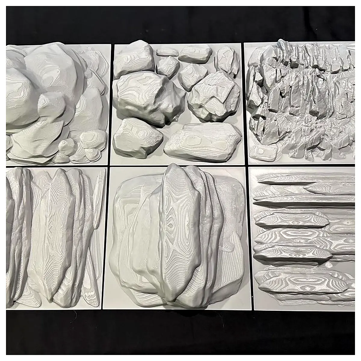 Small Scale Rock Crawler Terrain Tiles Set Universal Modular Desktop Game Landscape Building Blocks