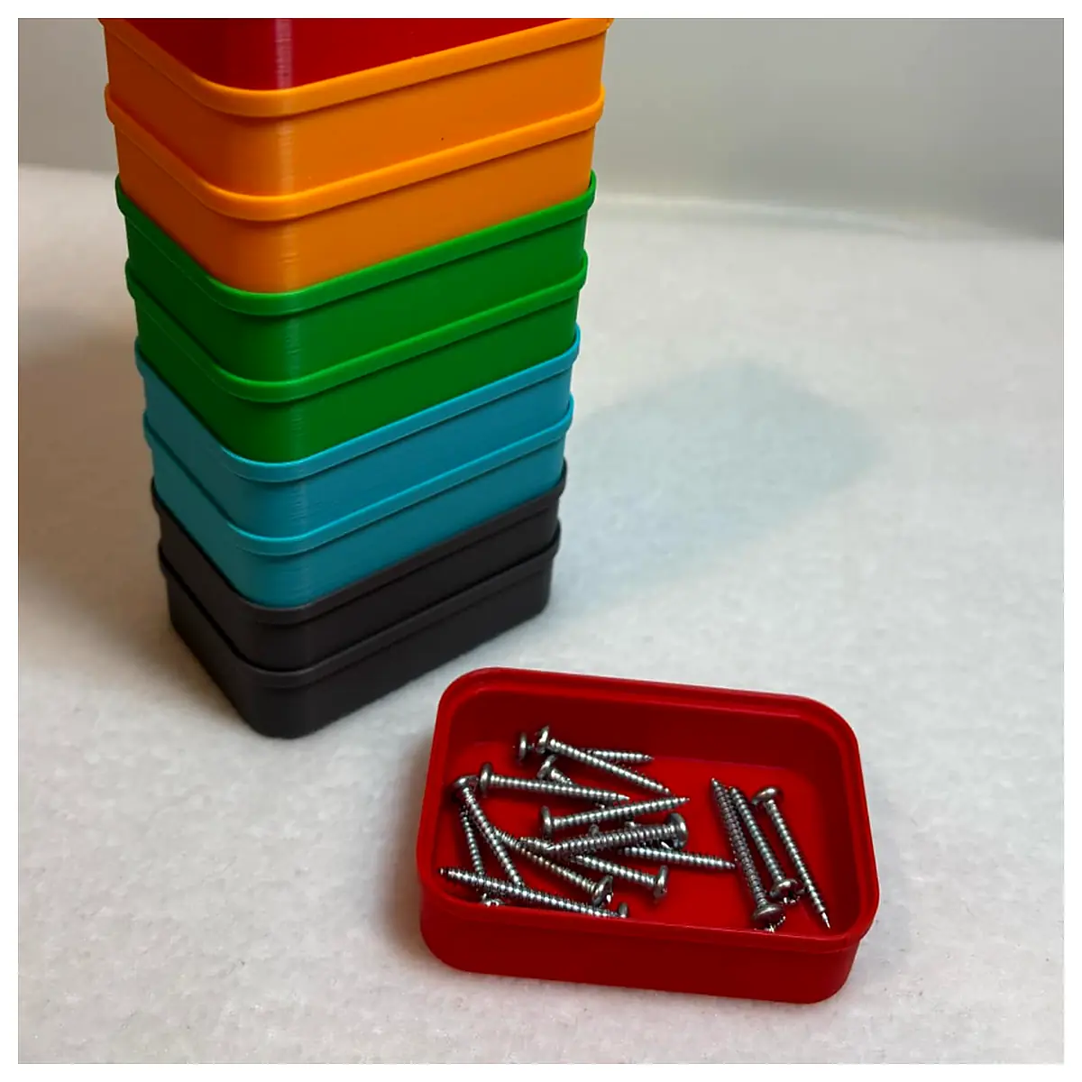 Small Parts Organizer Containers No Supports Component Storage Stackable Boxes Parts Organizer