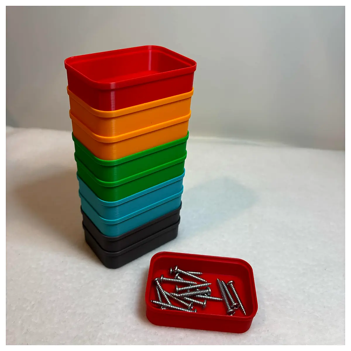 Small Parts Organizer Containers No Supports Component Storage Stackable Boxes Parts Organizer