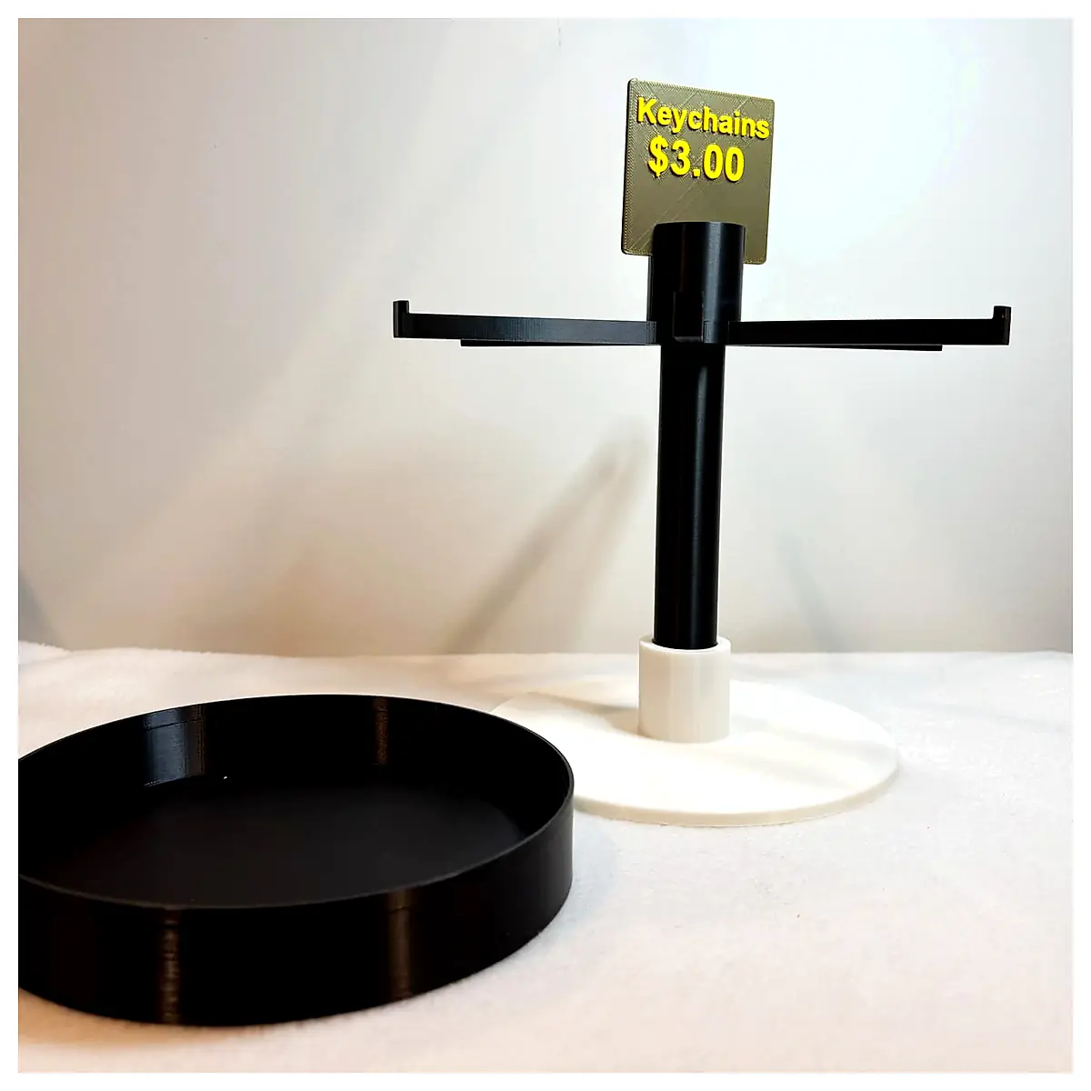 Spinning Keychain Display Stand Customizable V2 Keychains Display Rack Sales Promotion Showcase