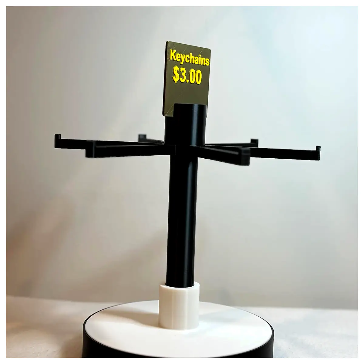 Spinning Keychain Display Stand Customizable V2 Keychains Display Rack Sales Promotion Showcase